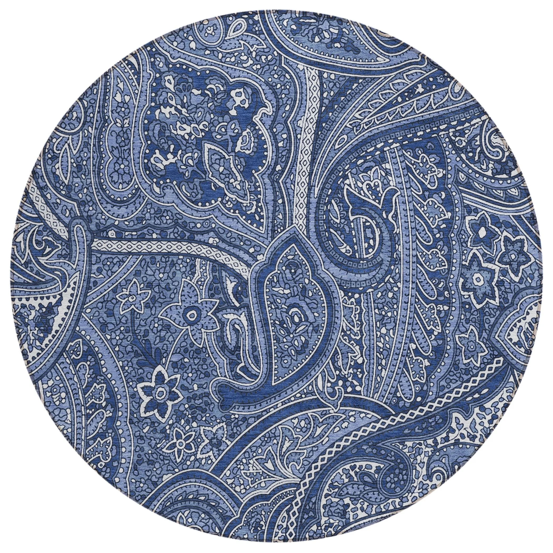 Machine Washable Indoor/ Outdoor Chantille Traditional Paisley Rug