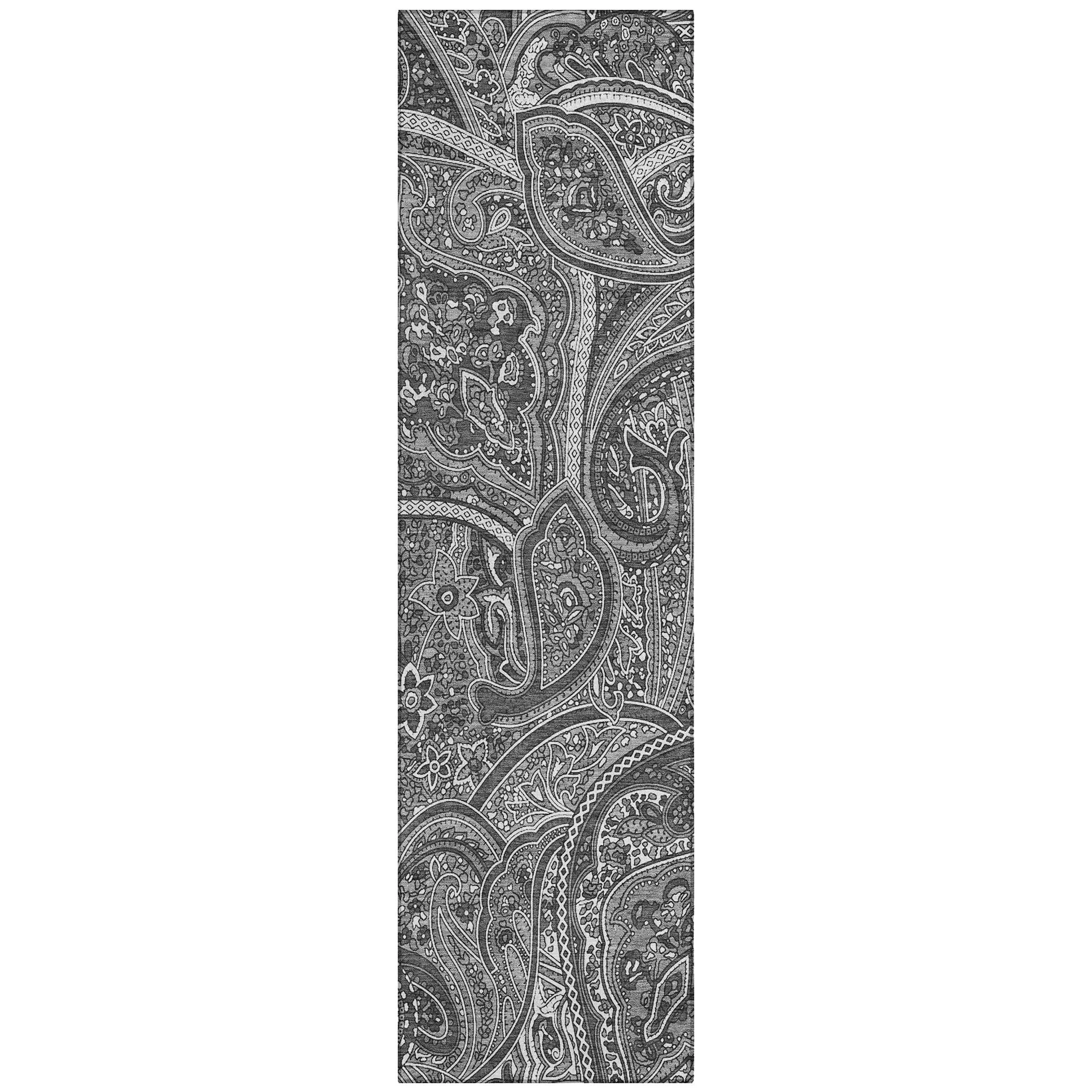 Machine Washable Indoor/ Outdoor Chantille Traditional Paisley Rug