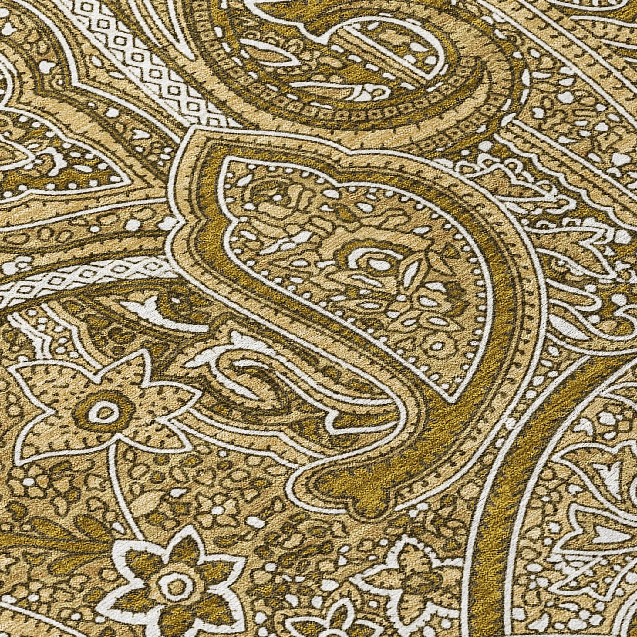 Machine Washable Indoor/ Outdoor Chantille Traditional Paisley Rug