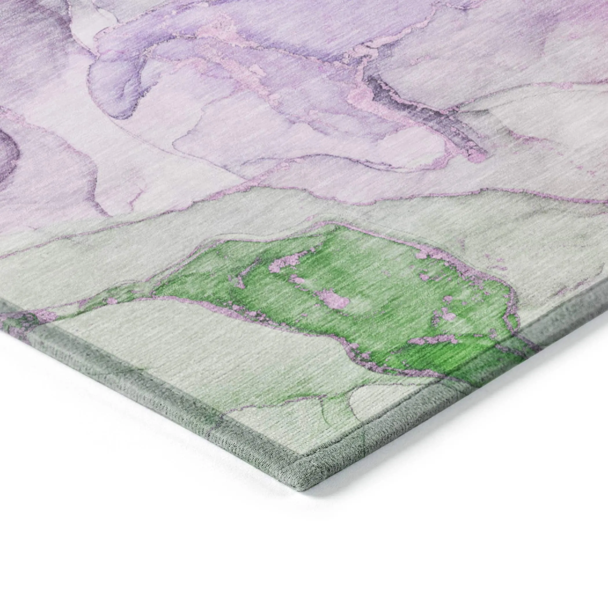 Machine Washable Indoor/ Outdoor Chantille Watercolor Rug