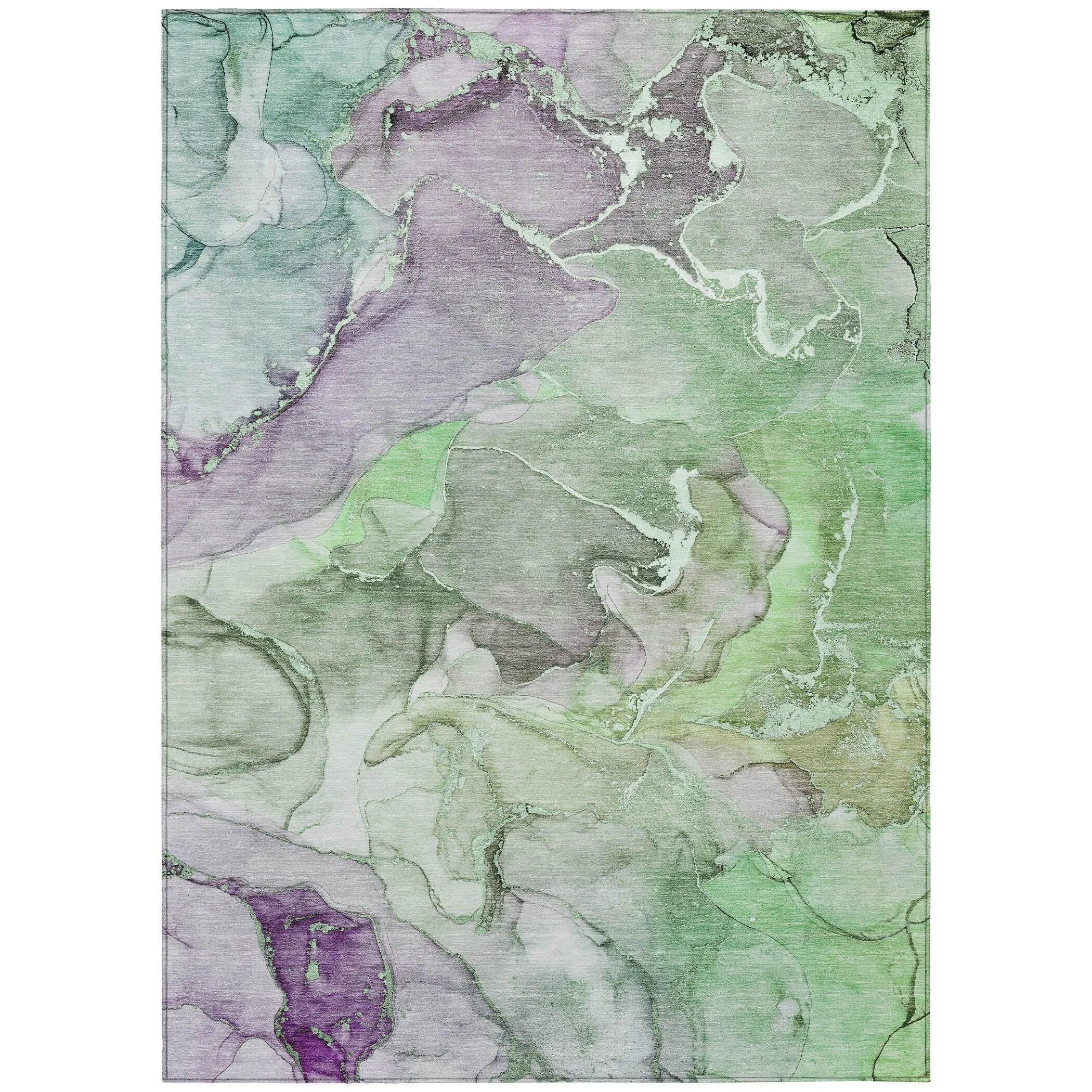 Machine Washable Indoor/ Outdoor Chantille Watercolor Rug