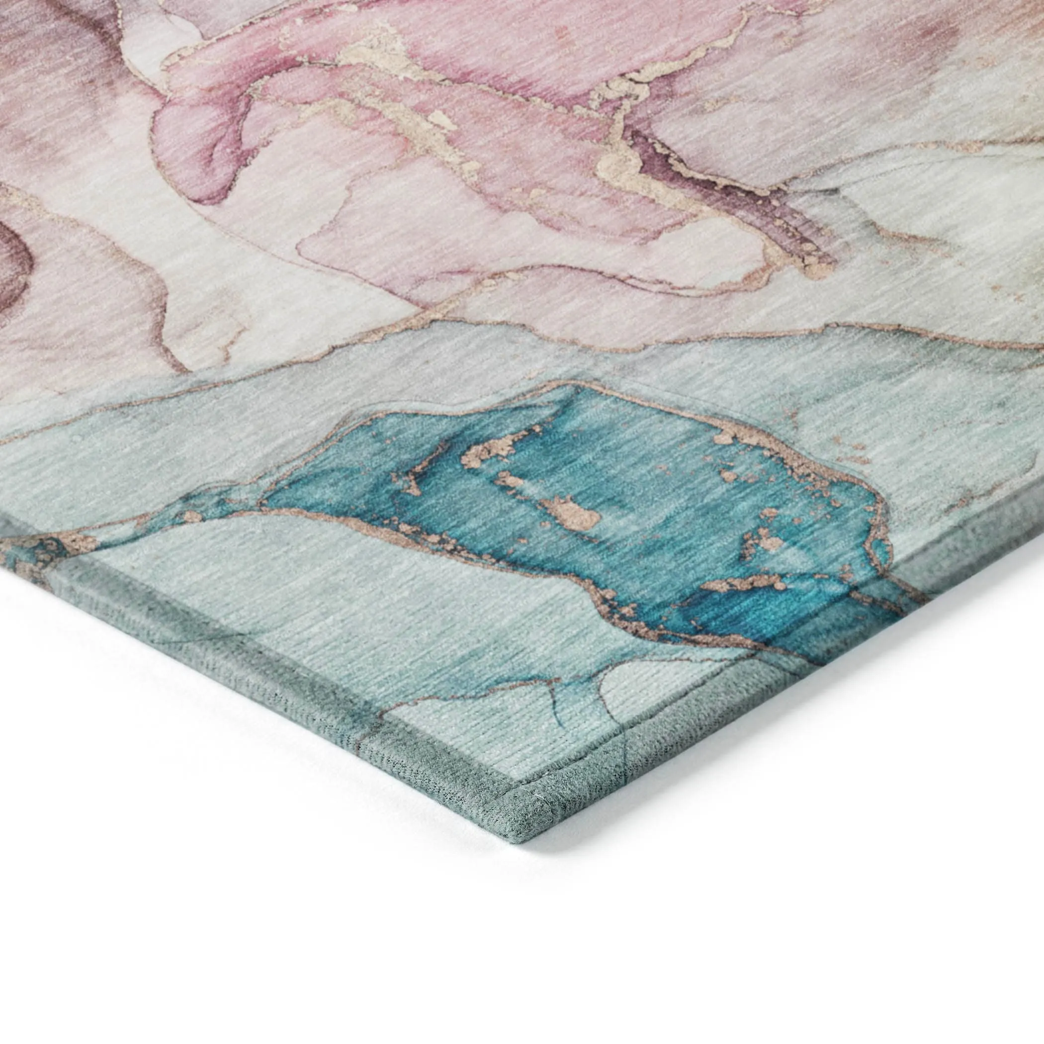 Machine Washable Indoor/ Outdoor Chantille Watercolor Rug