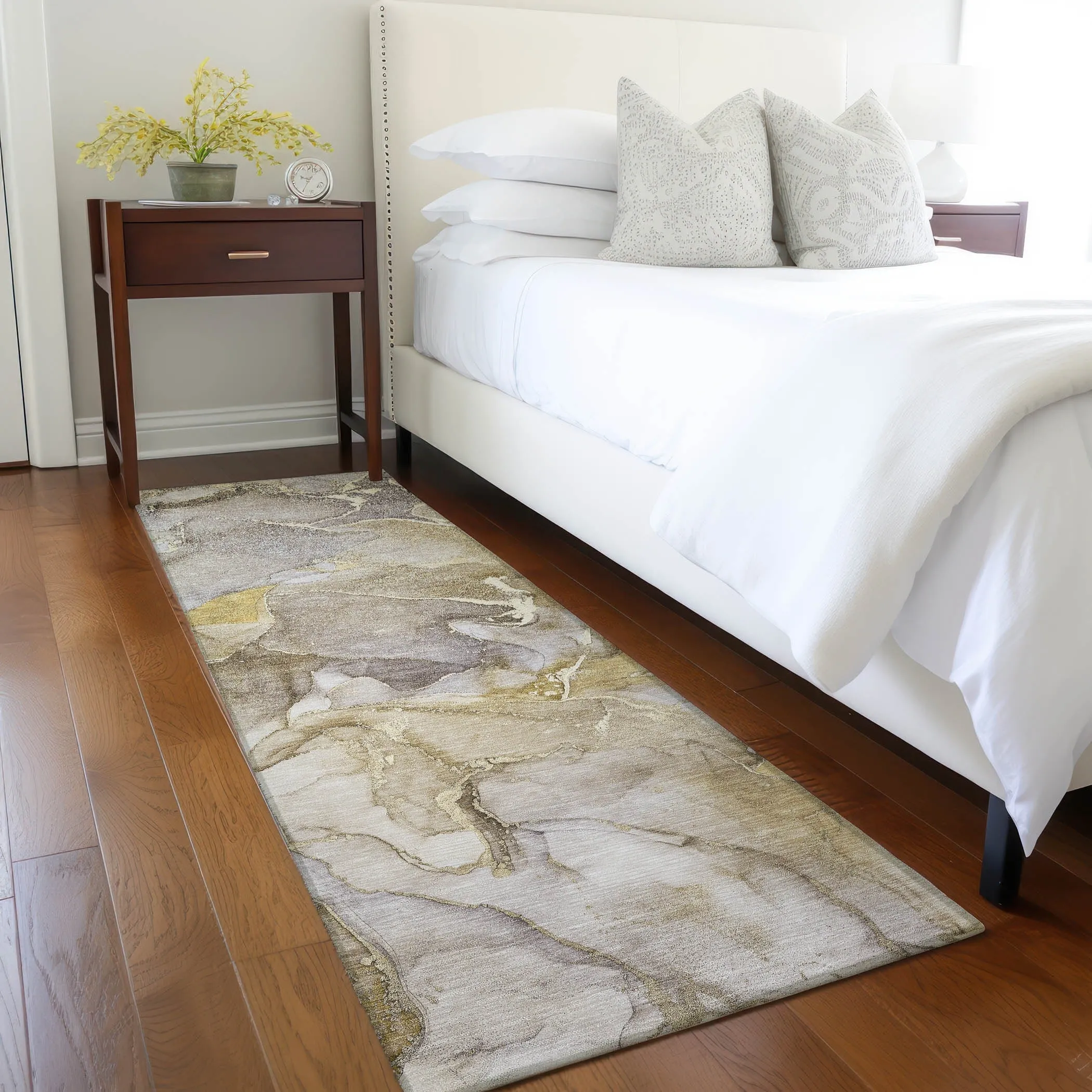 Machine Washable Indoor/ Outdoor Chantille Watercolor Rug