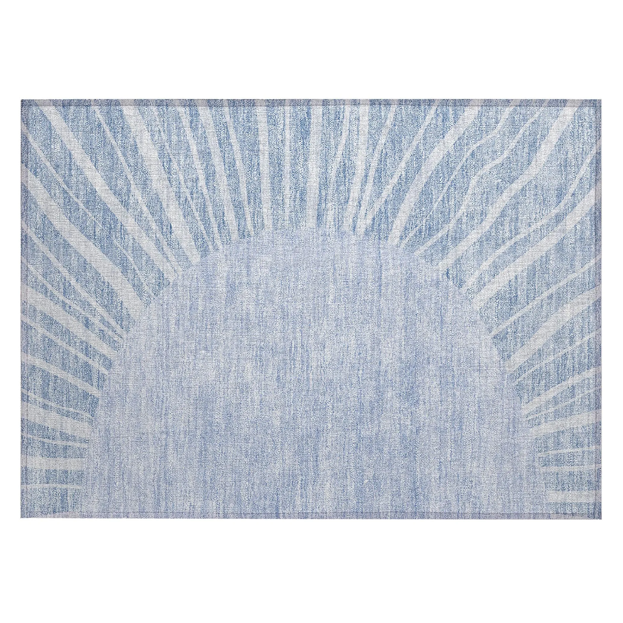Machine Washable Indoor/ Outdoor ChantilleSunburst Modern Rug