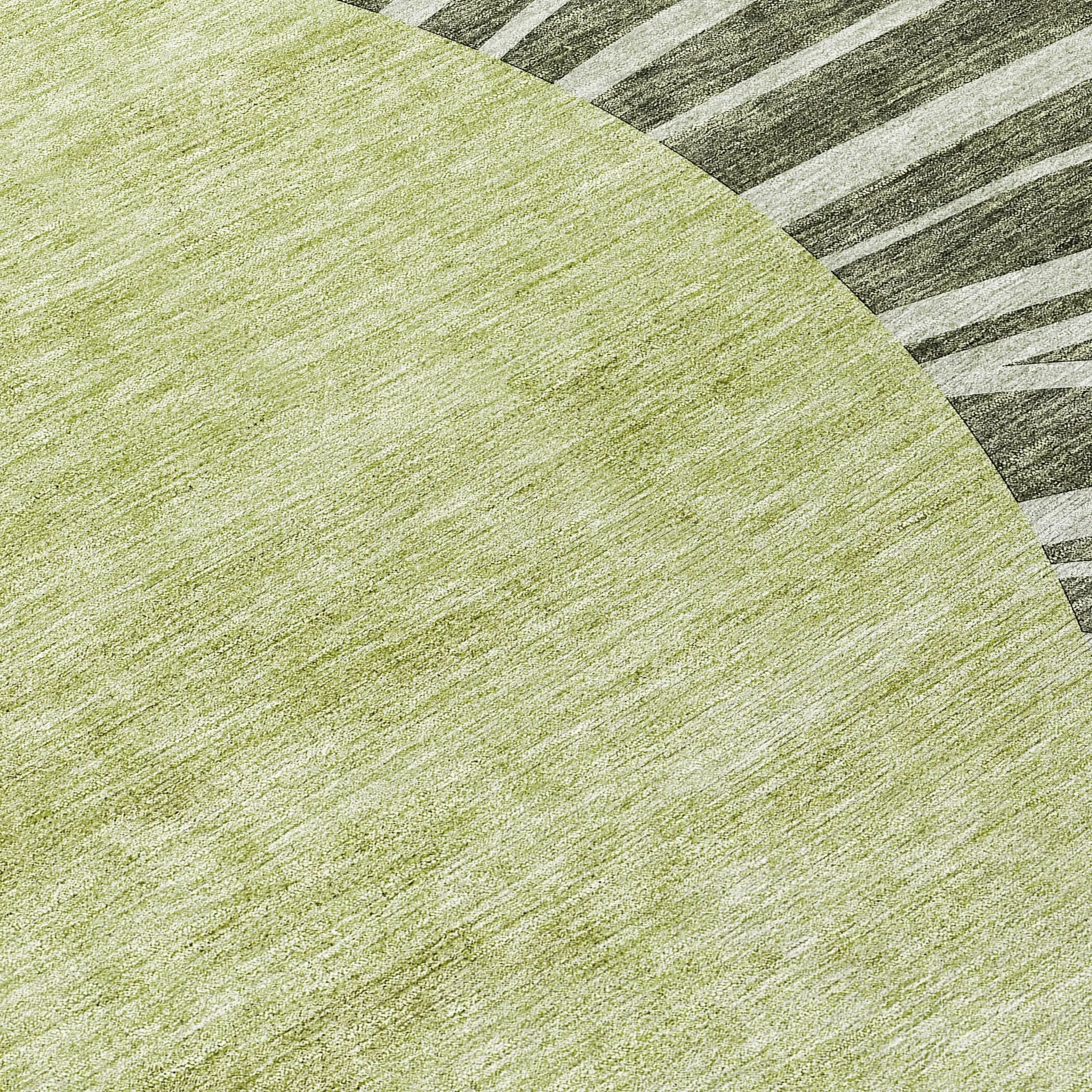Machine Washable Indoor/ Outdoor ChantilleSunburst Modern Rug