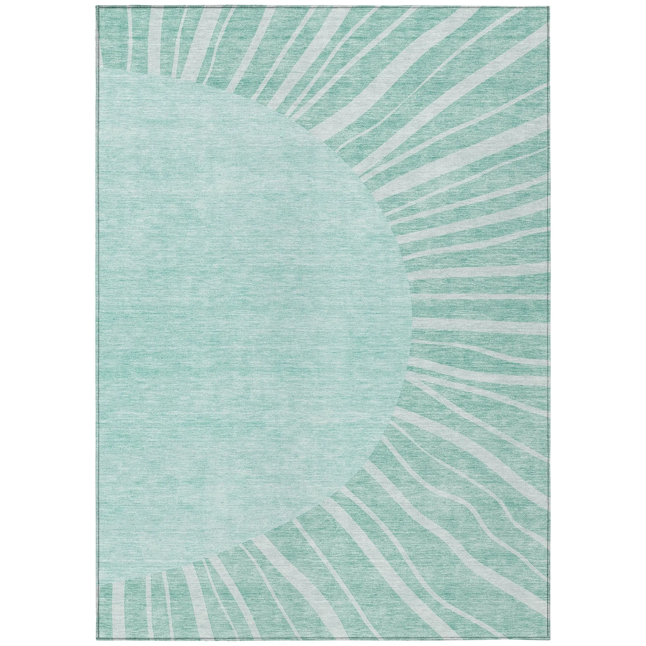 Machine Washable Indoor/ Outdoor ChantilleSunburst Modern Rug