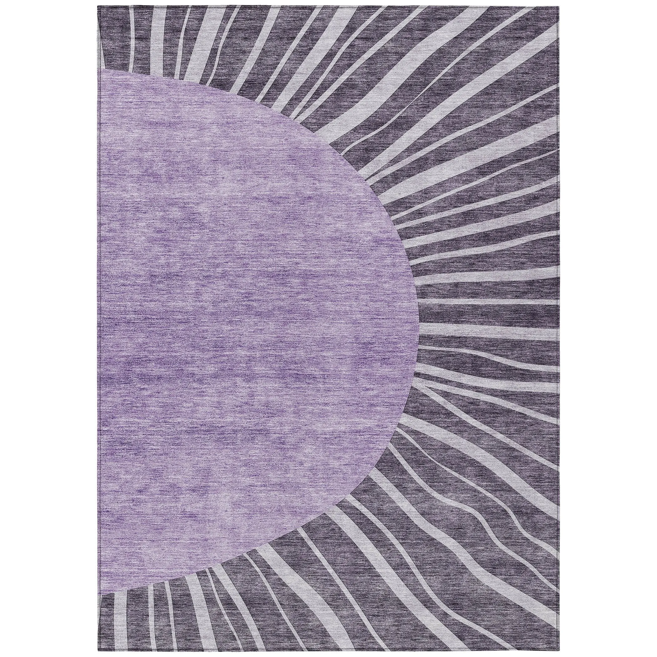 Machine Washable Indoor/ Outdoor ChantilleSunburst Modern Rug