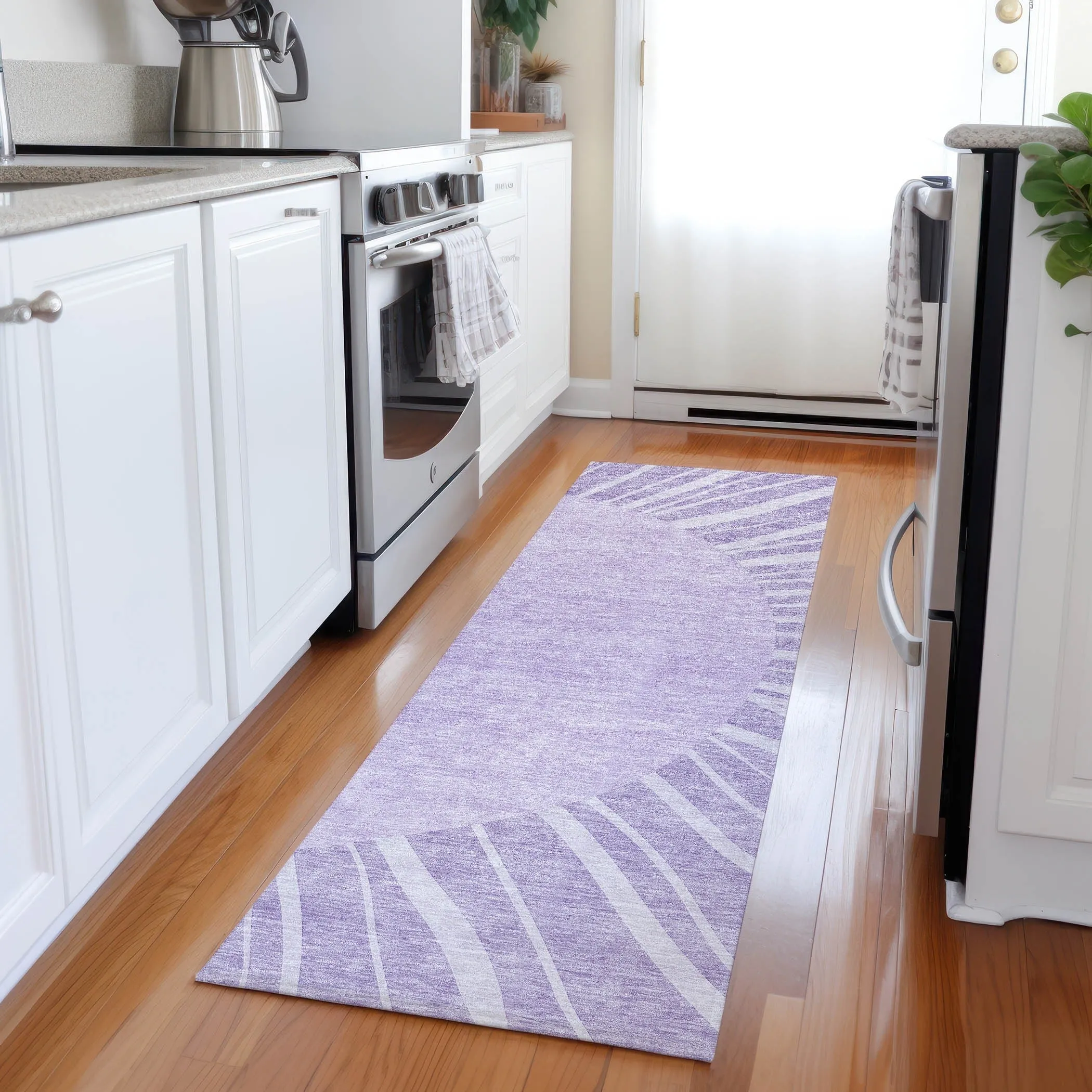Machine Washable Indoor/ Outdoor ChantilleSunburst Modern Rug