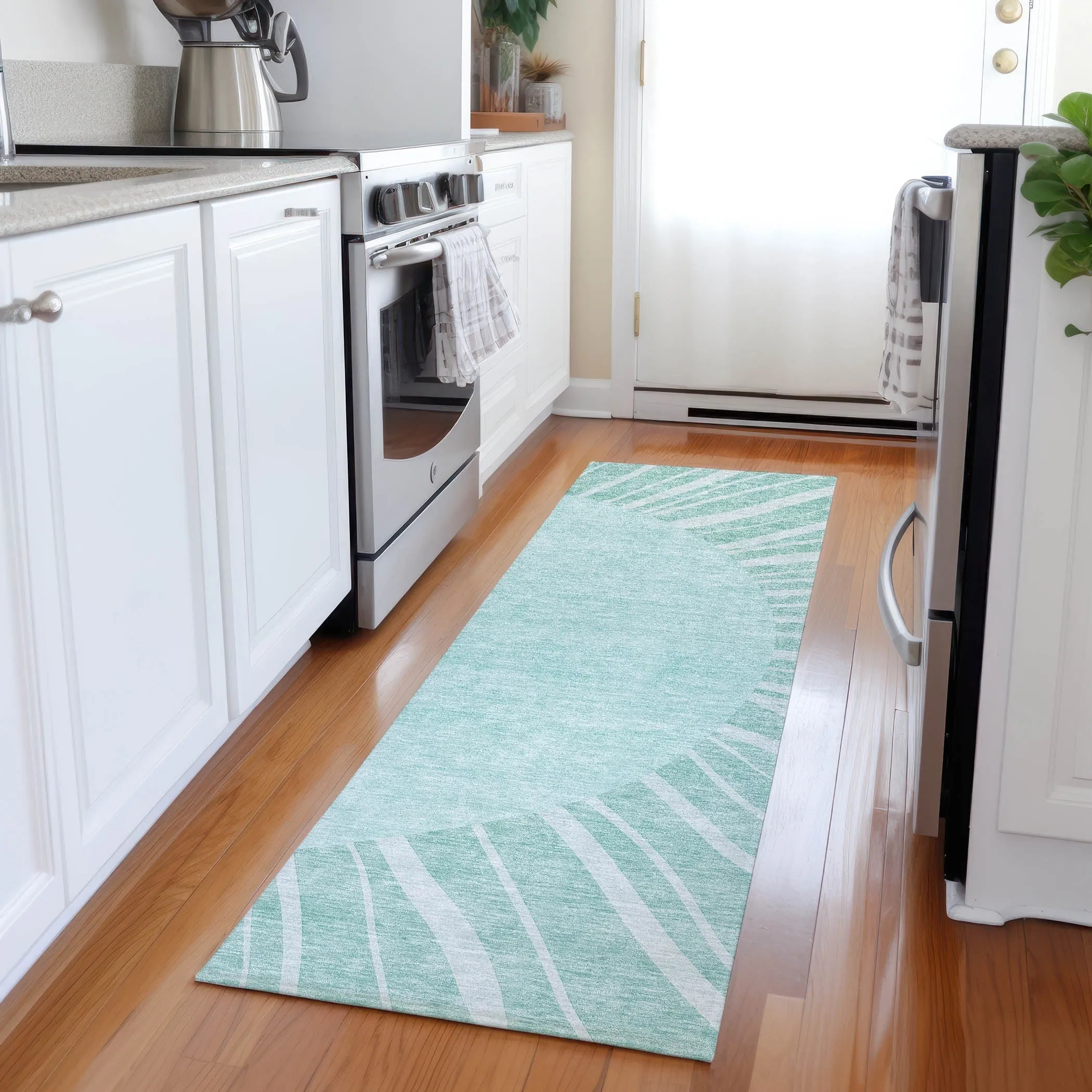 Machine Washable Indoor/ Outdoor ChantilleSunburst Modern Rug