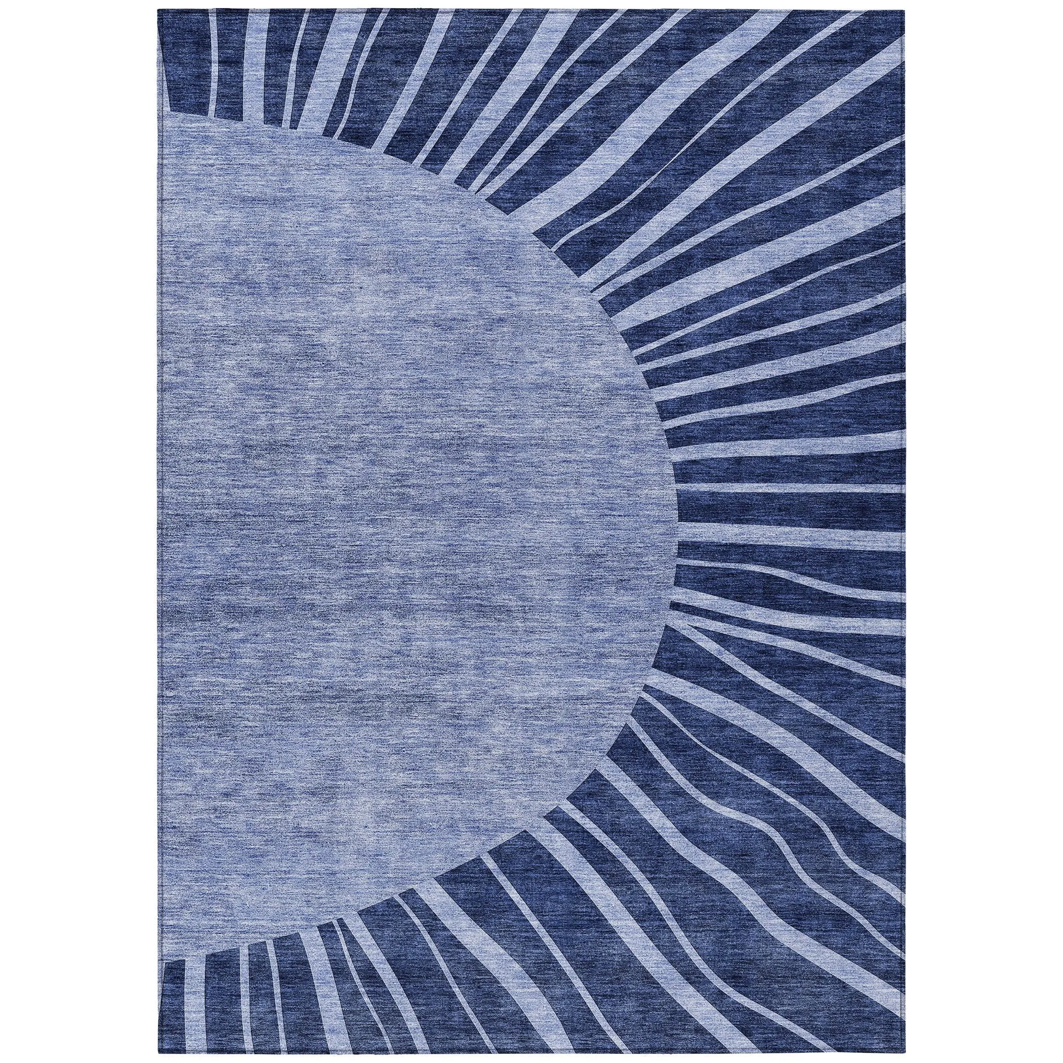 Machine Washable Indoor/ Outdoor ChantilleSunburst Modern Rug