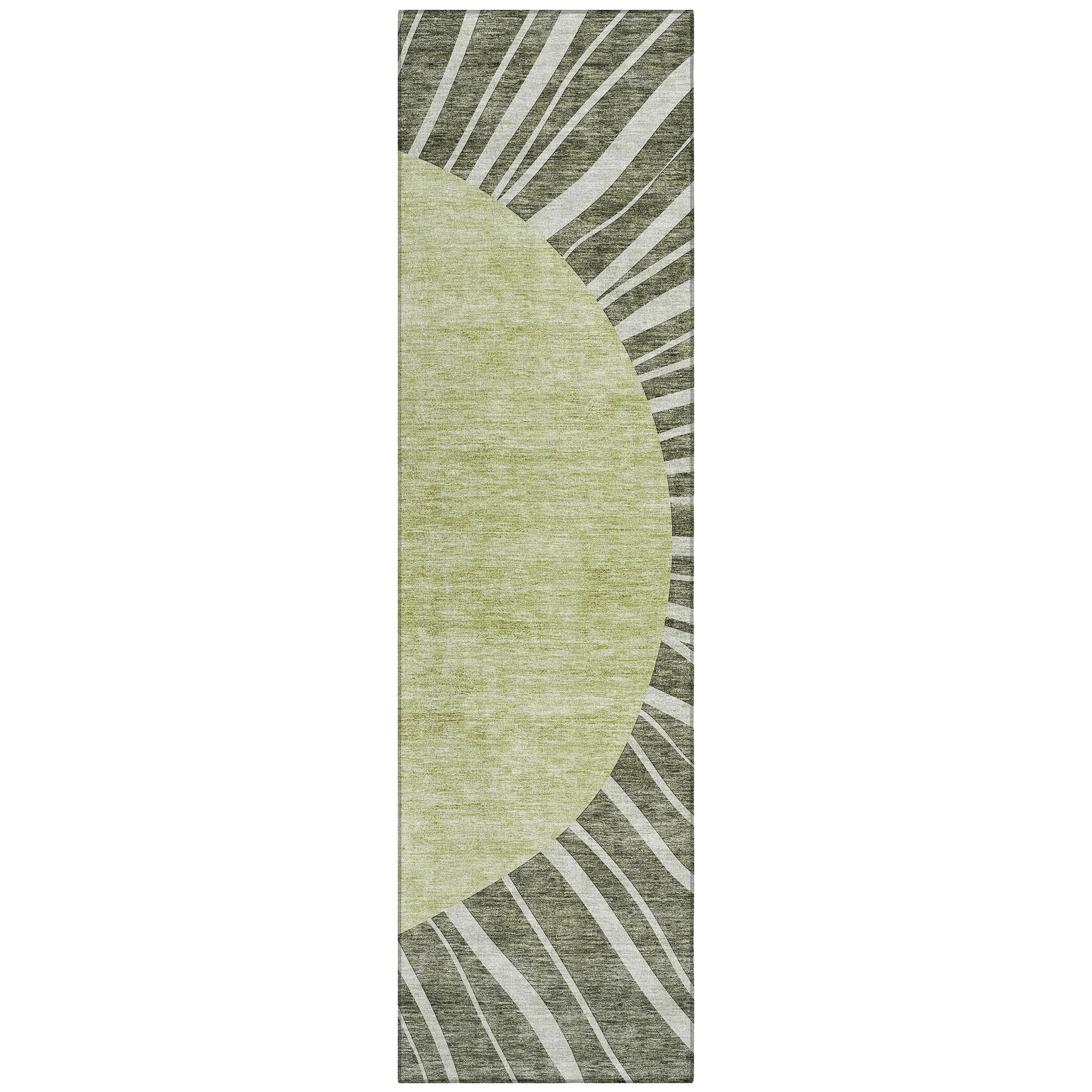 Machine Washable Indoor/ Outdoor ChantilleSunburst Modern Rug