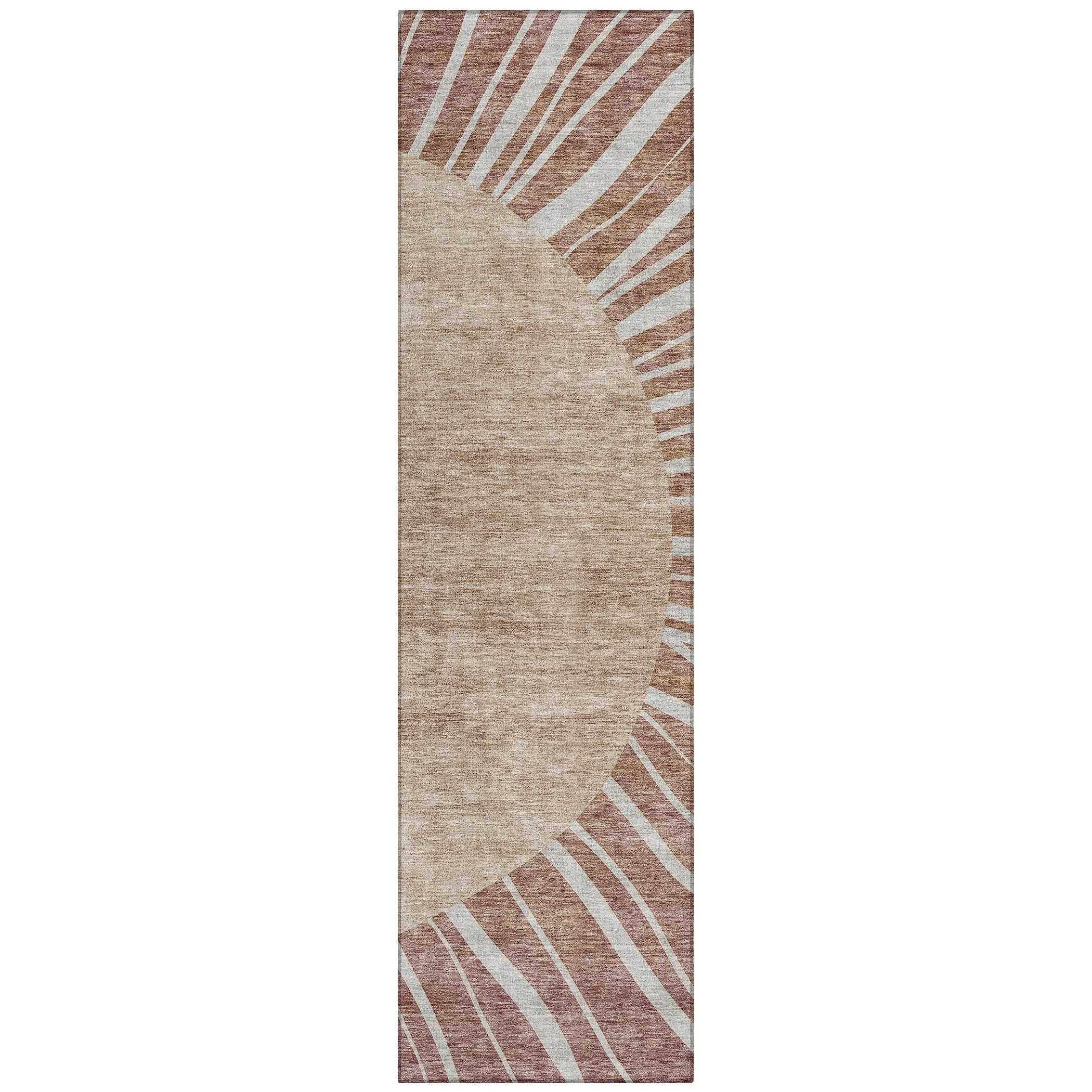 Machine Washable Indoor/ Outdoor ChantilleSunburst Modern Rug