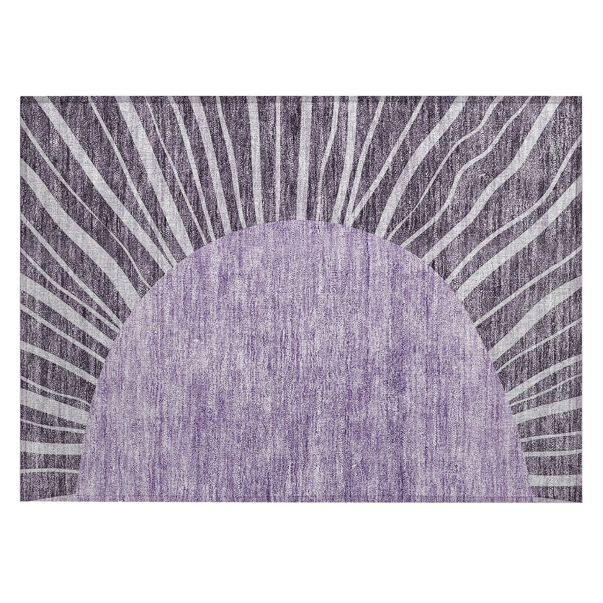 Machine Washable Indoor/ Outdoor ChantilleSunburst Modern Rug
