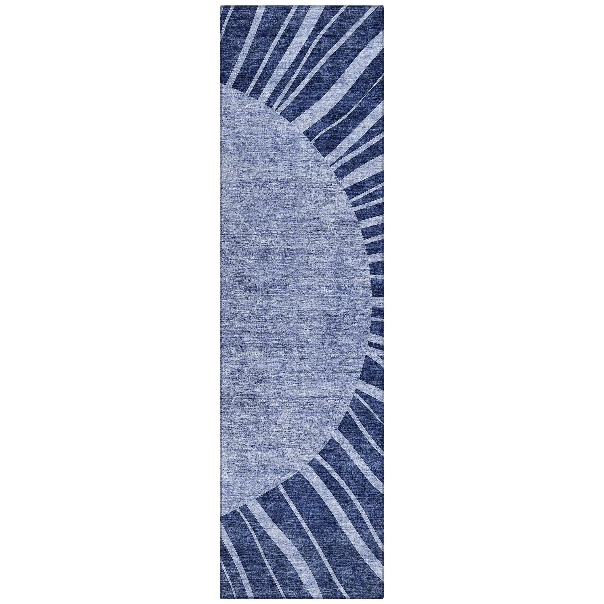 Machine Washable Indoor/ Outdoor ChantilleSunburst Modern Rug
