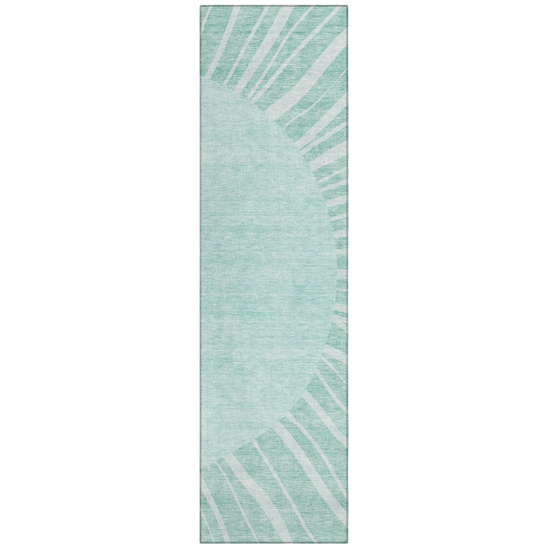 Machine Washable Indoor/ Outdoor ChantilleSunburst Modern Rug