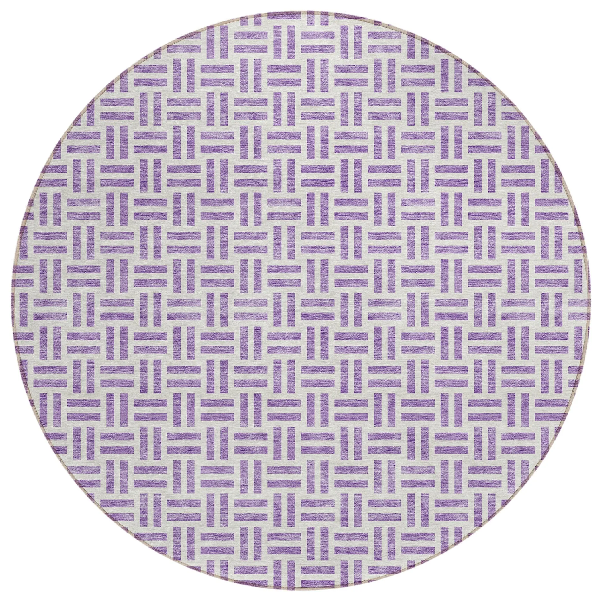 Machine Washable Indoor/ Outdoor Contemporary Basketweave Chantille Rug