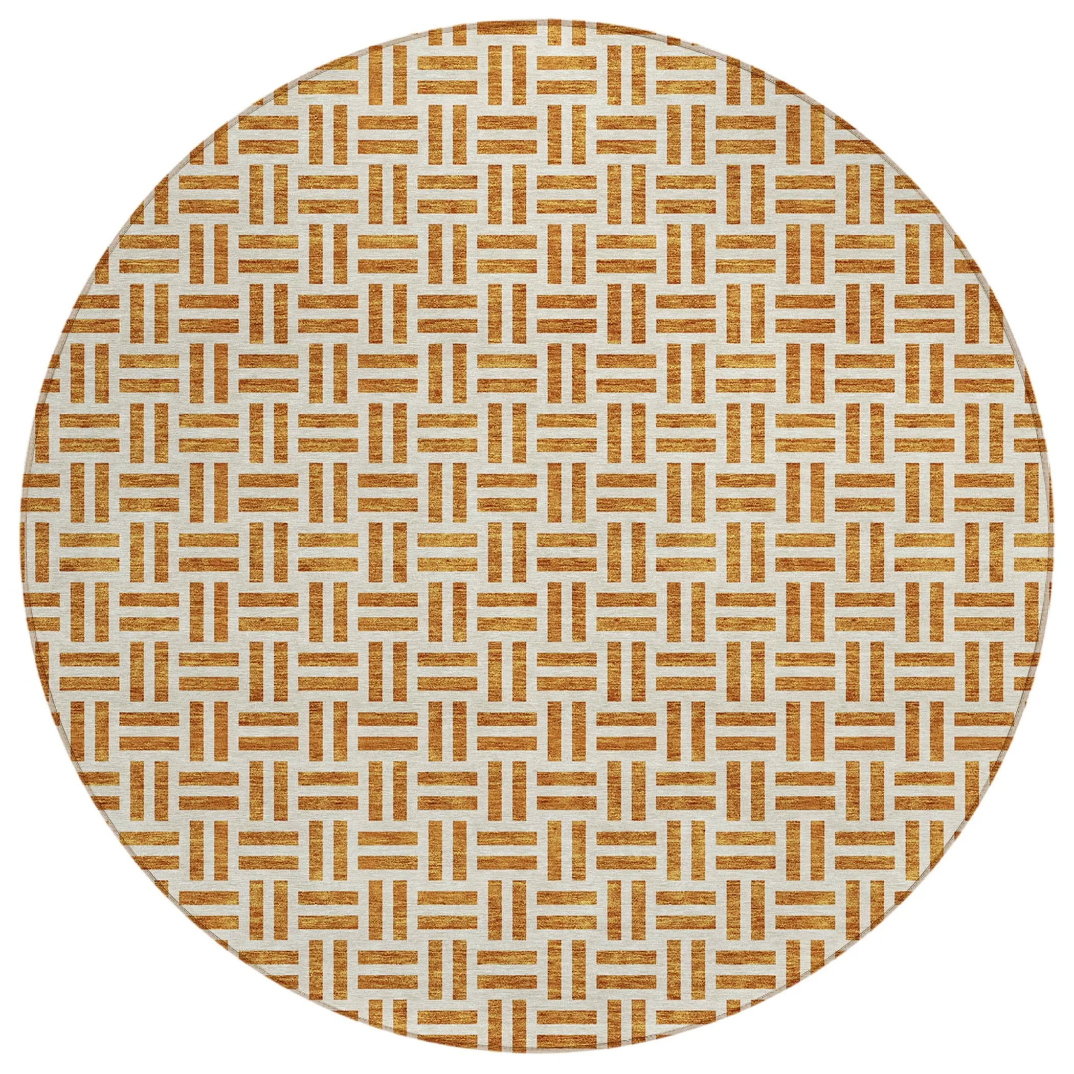 Machine Washable Indoor/ Outdoor Contemporary Basketweave Chantille Rug