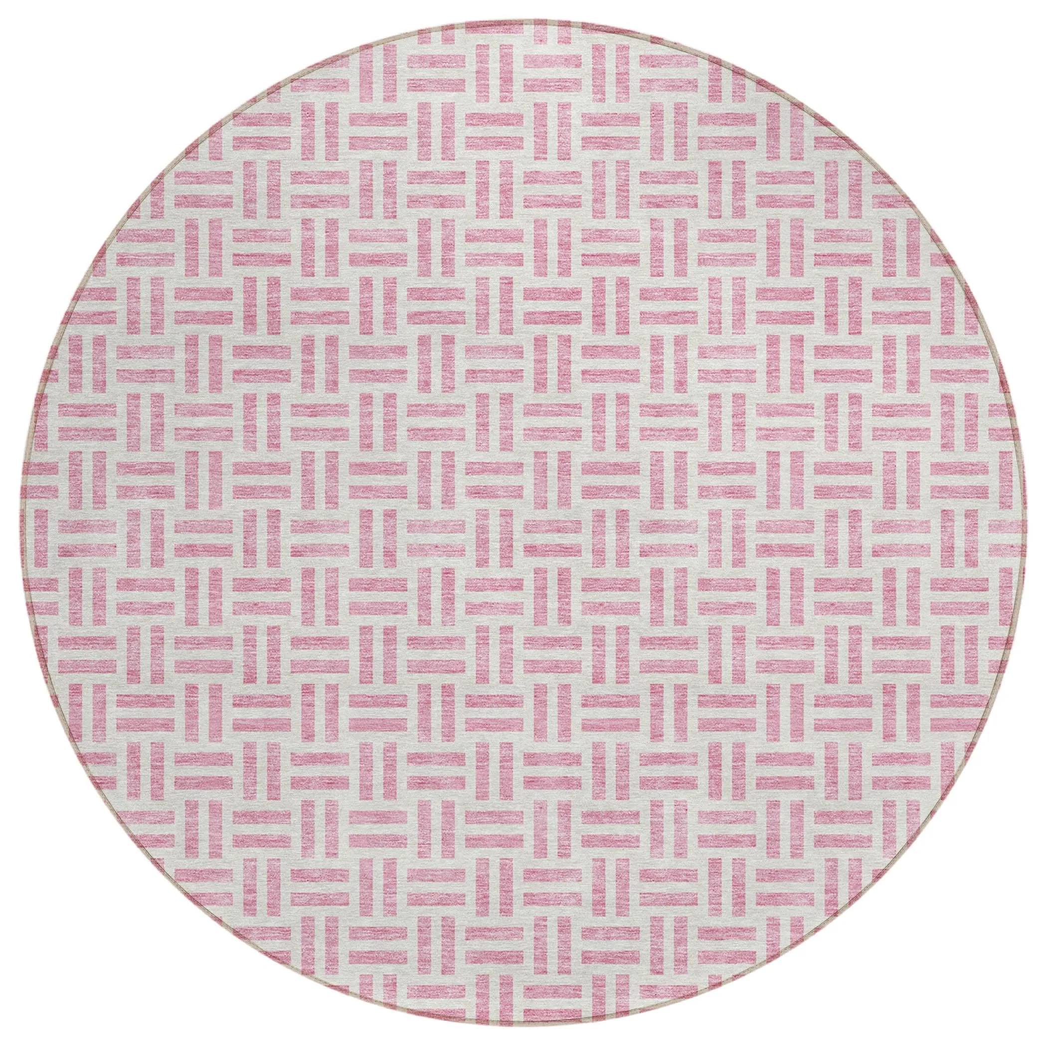 Machine Washable Indoor/ Outdoor Contemporary Basketweave Chantille Rug