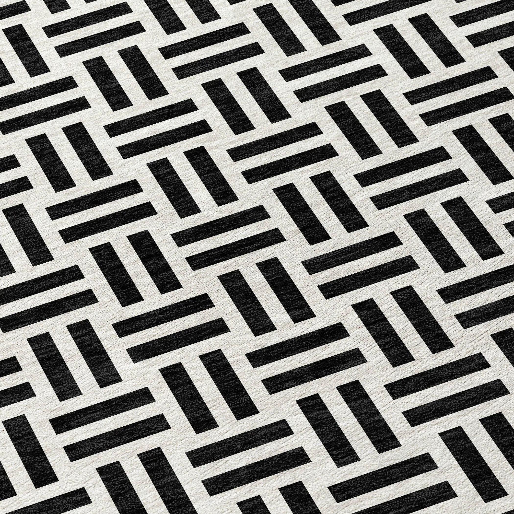 Machine Washable Indoor/ Outdoor Contemporary Basketweave Chantille Rug