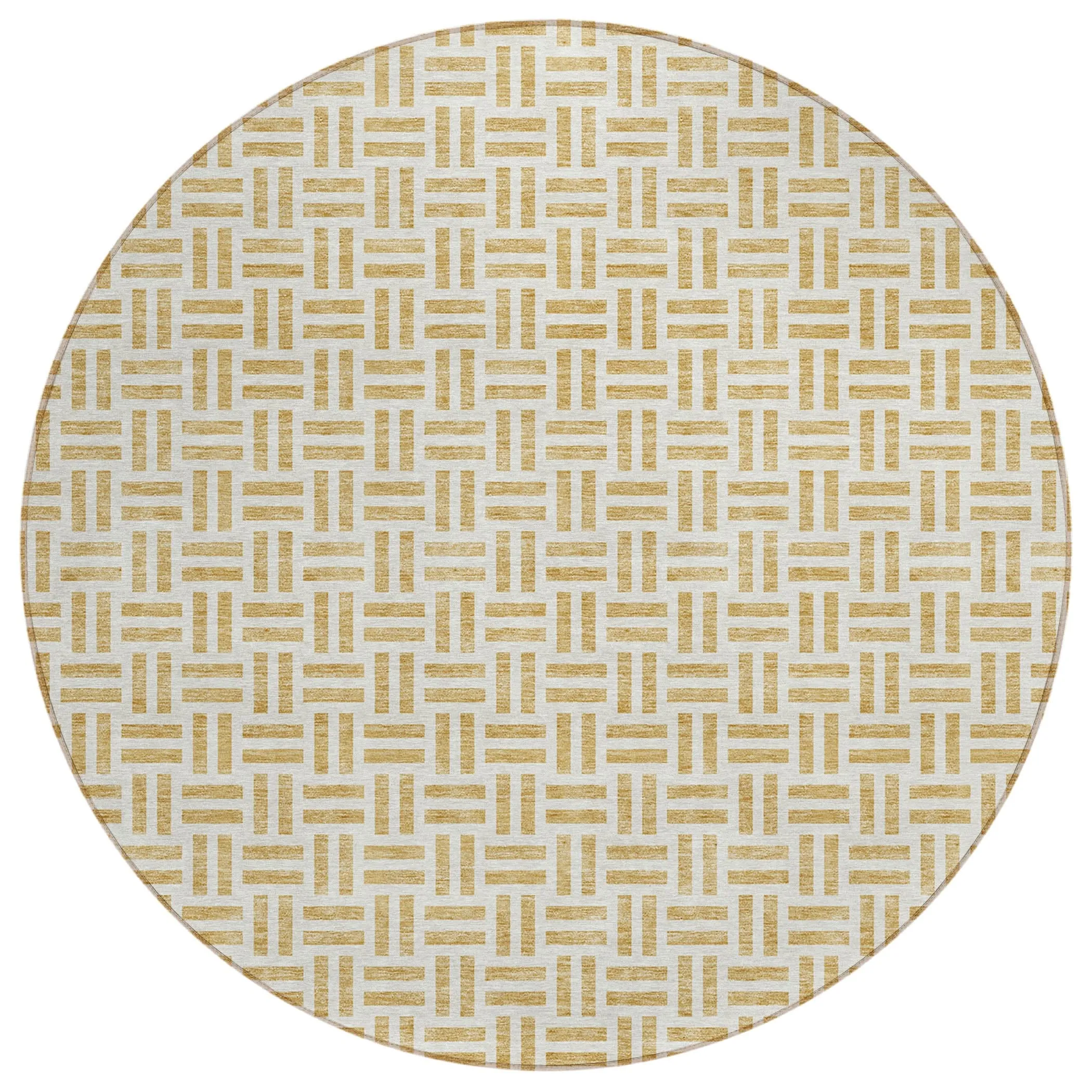 Machine Washable Indoor/ Outdoor Contemporary Basketweave Chantille Rug