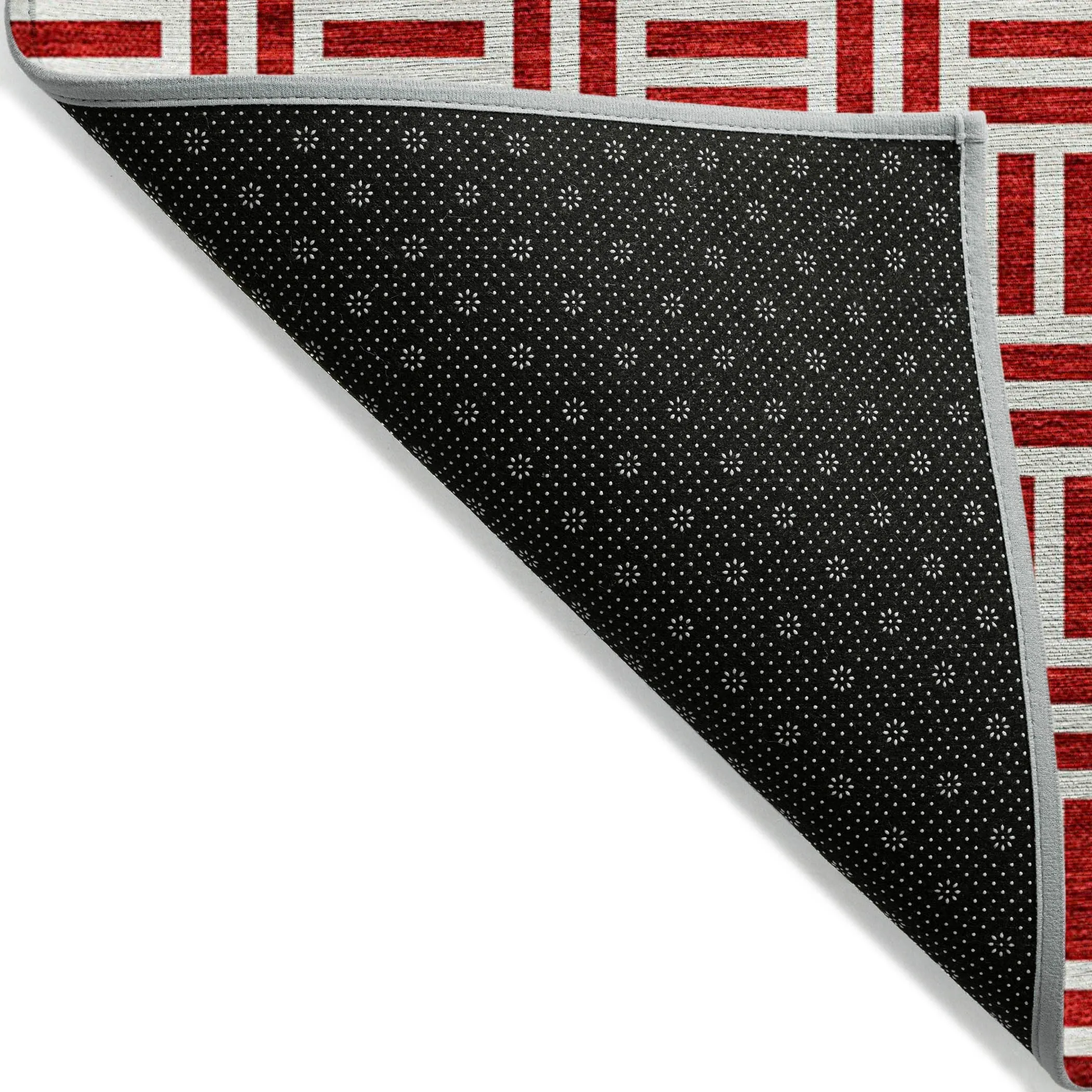 Machine Washable Indoor/ Outdoor Contemporary Basketweave Chantille Rug