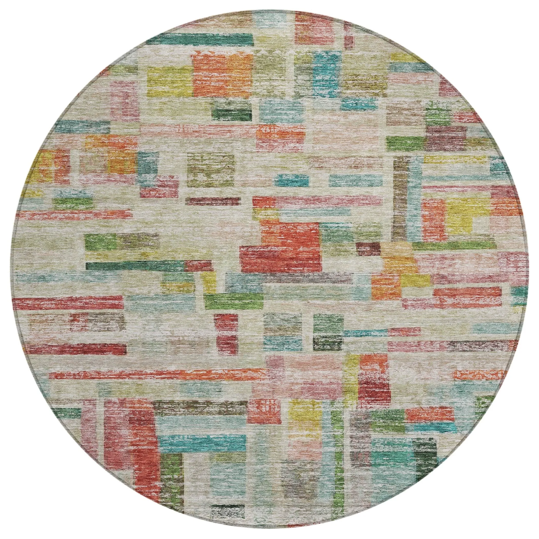 Machine Washable Indoor/ Outdoor Contemporary Chantille Rug