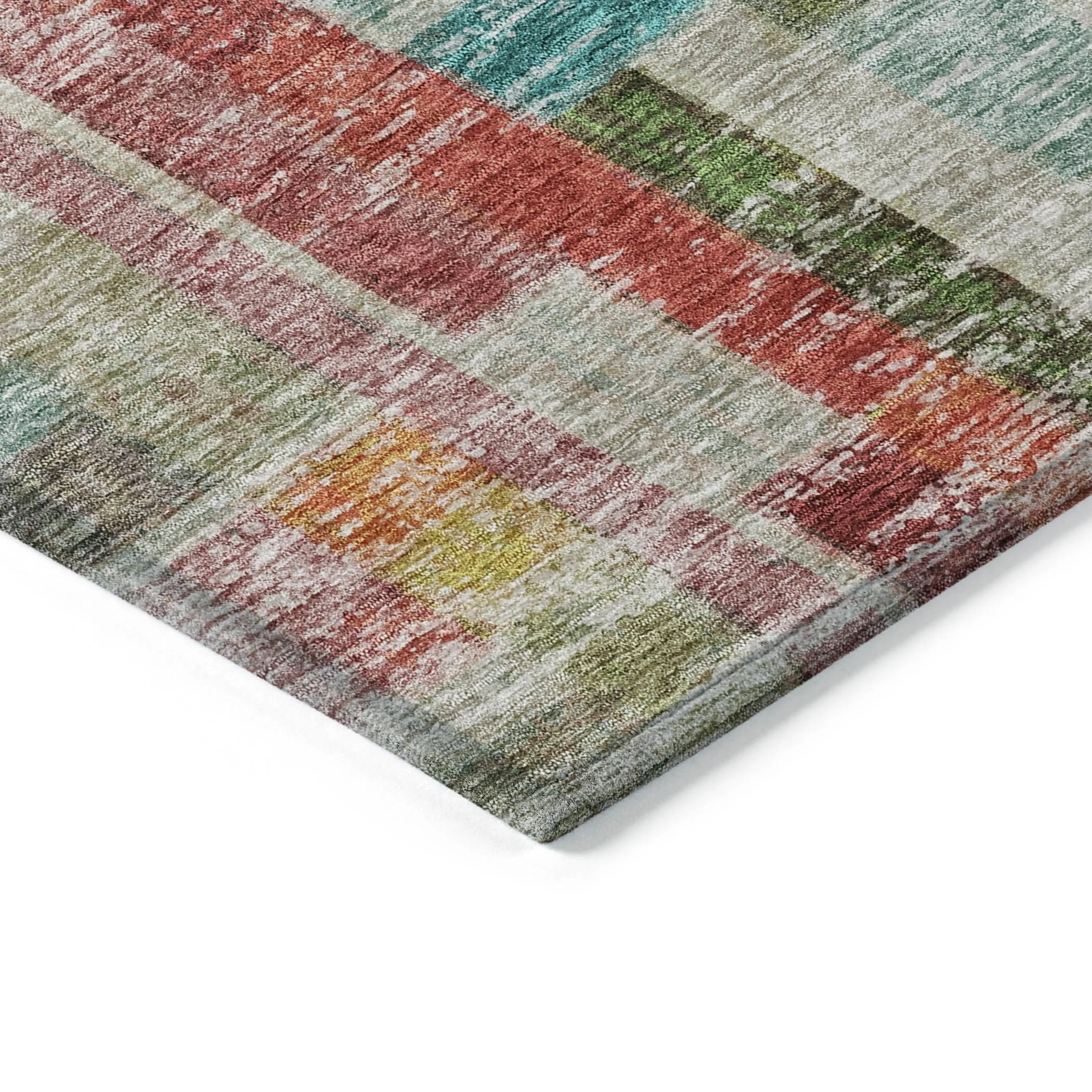 Machine Washable Indoor/ Outdoor Contemporary Chantille Rug