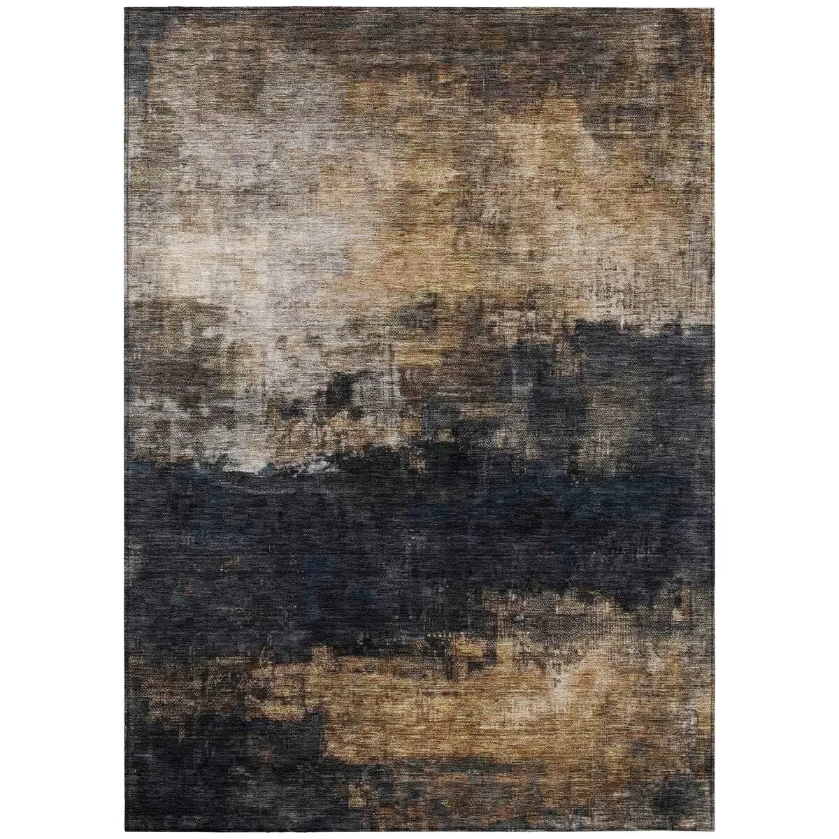 Machine Washable Indoor/ Outdoor Contemporary Chantille Rug