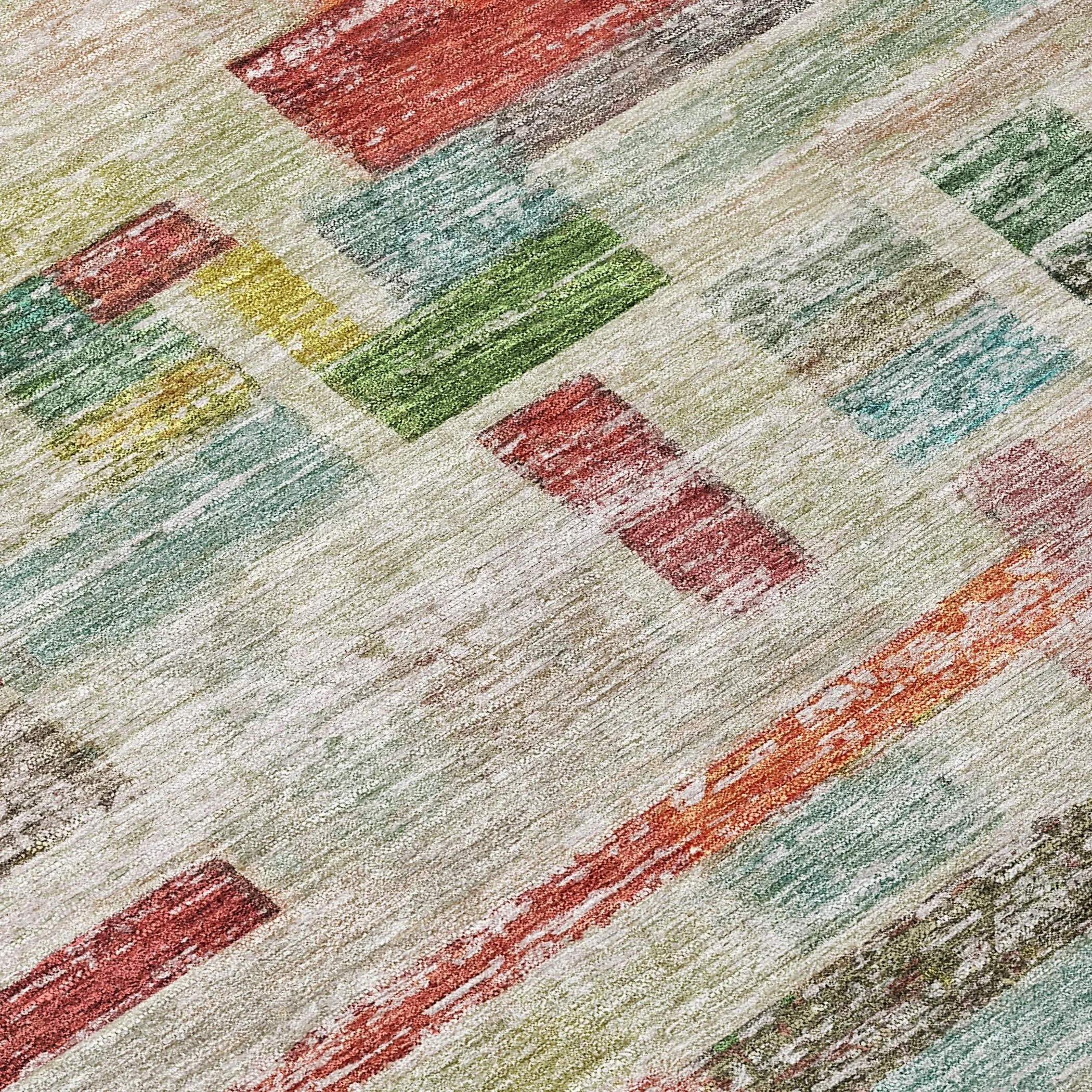 Machine Washable Indoor/ Outdoor Contemporary Chantille Rug