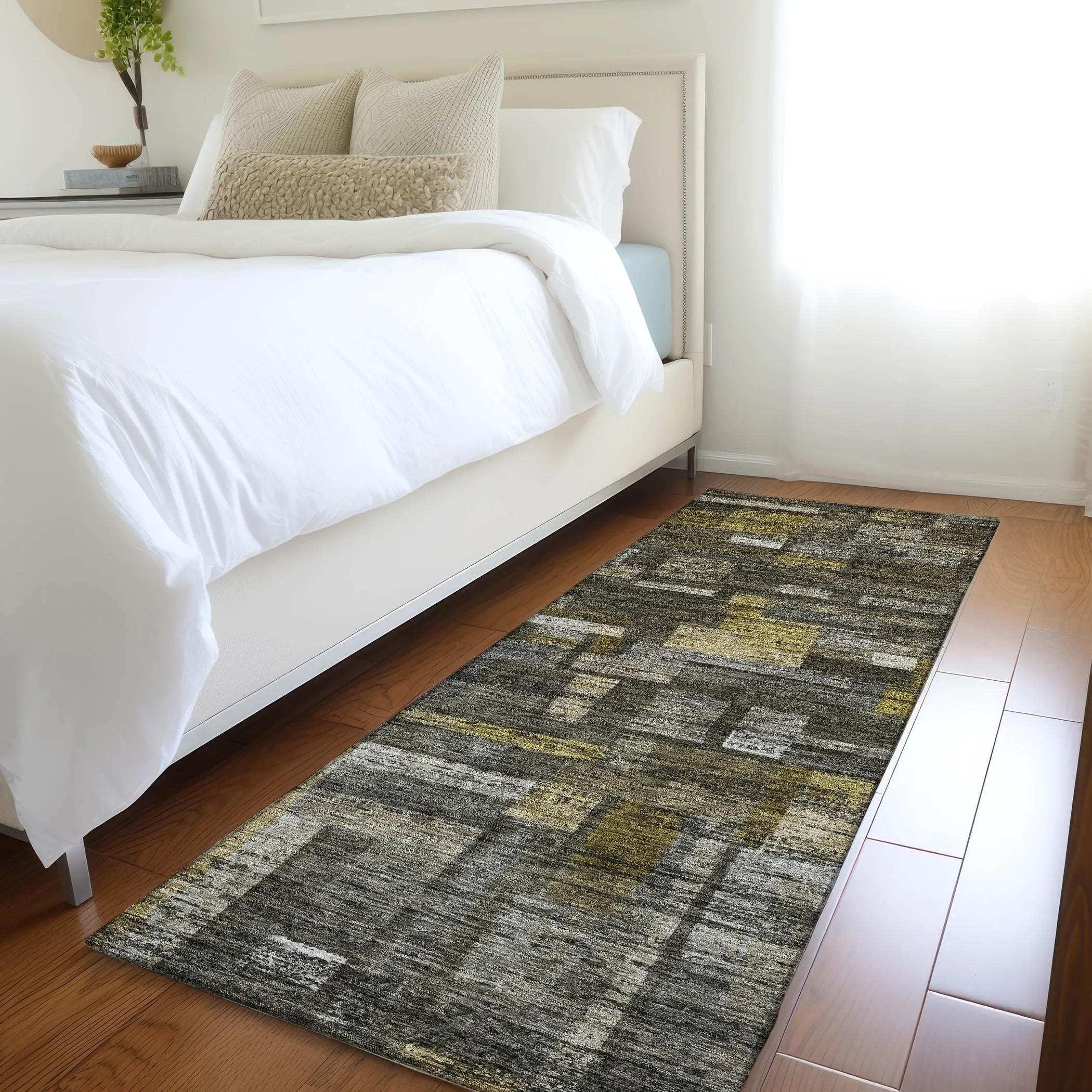 Machine Washable Indoor/ Outdoor Contemporary Chantille Rug