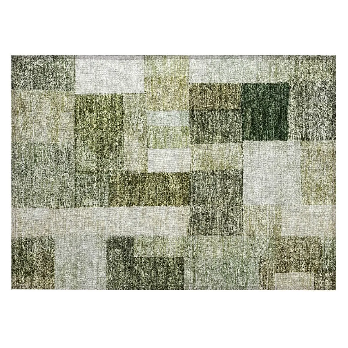 Machine Washable Indoor/ Outdoor Contemporary Geo Chantille Rug