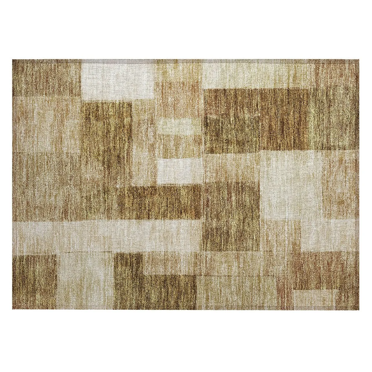 Machine Washable Indoor/ Outdoor Contemporary Geo Chantille Rug