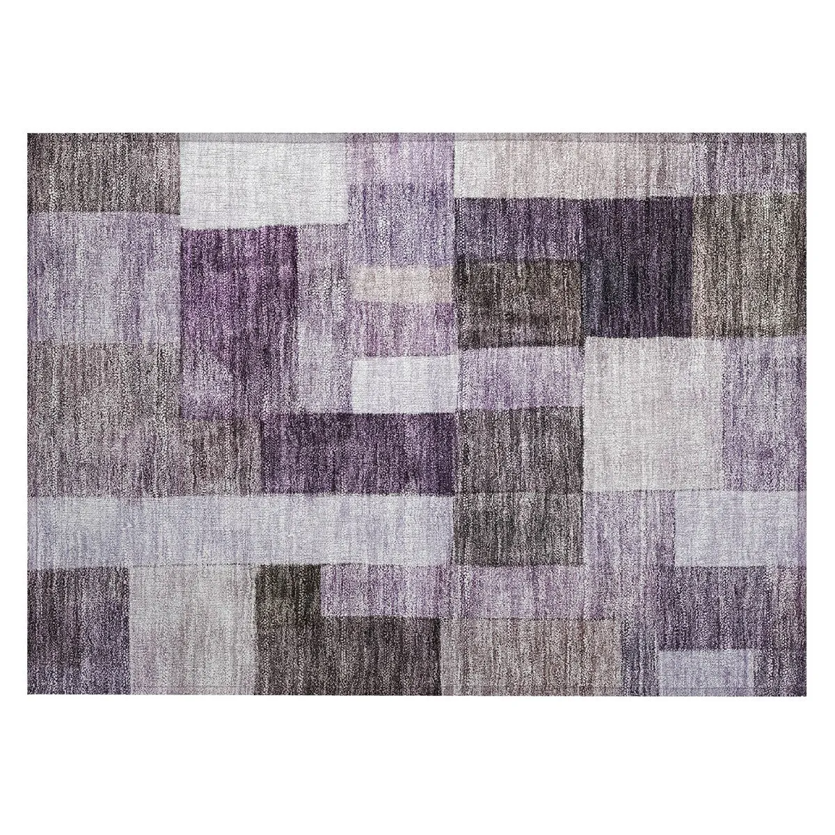 Machine Washable Indoor/ Outdoor Contemporary Geo Chantille Rug