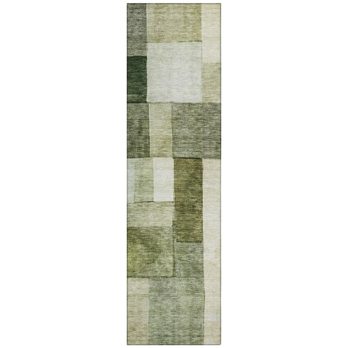 Machine Washable Indoor/ Outdoor Contemporary Geo Chantille Rug