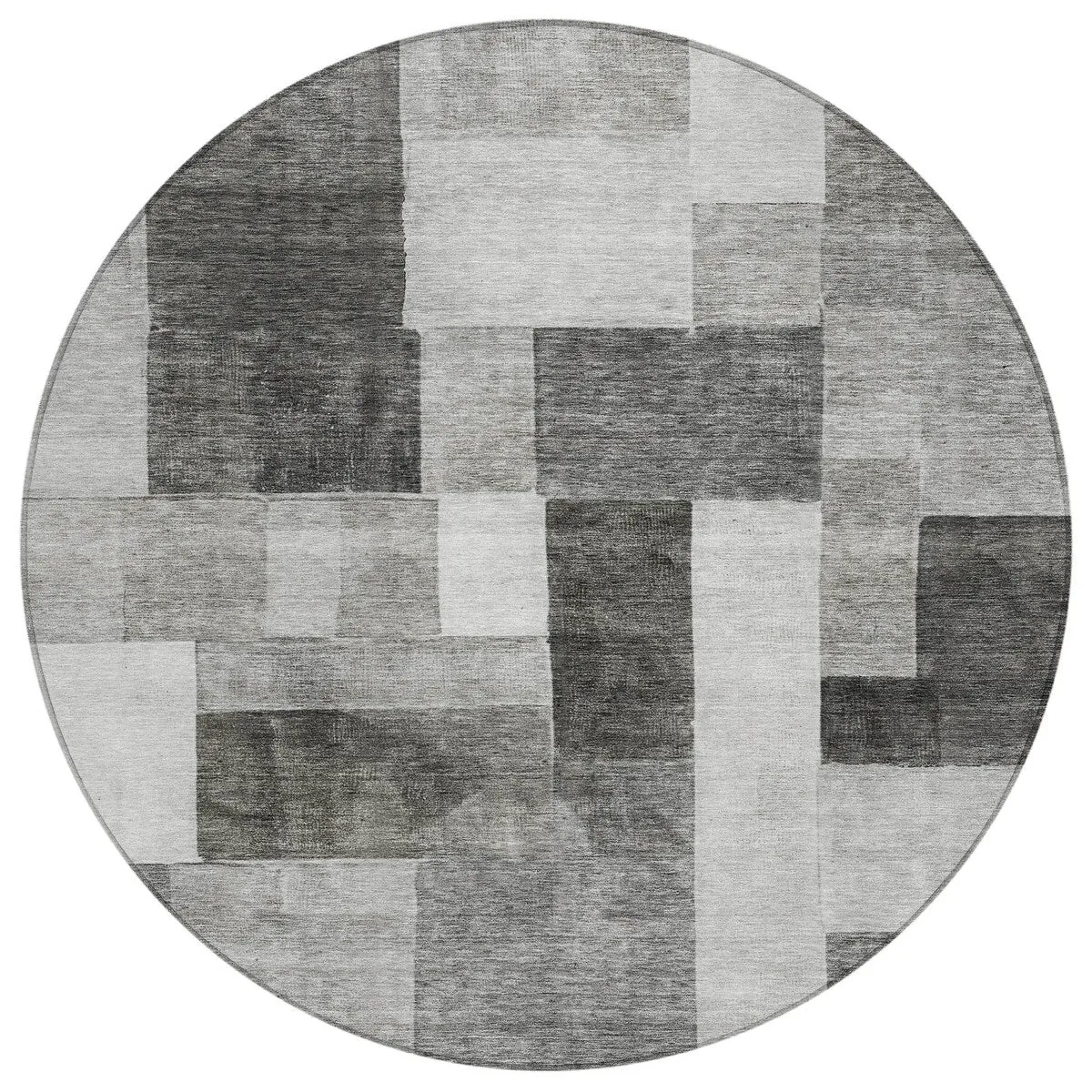 Machine Washable Indoor/ Outdoor Contemporary Geo Chantille Rug