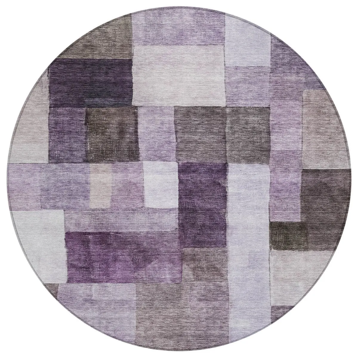 Machine Washable Indoor/ Outdoor Contemporary Geo Chantille Rug