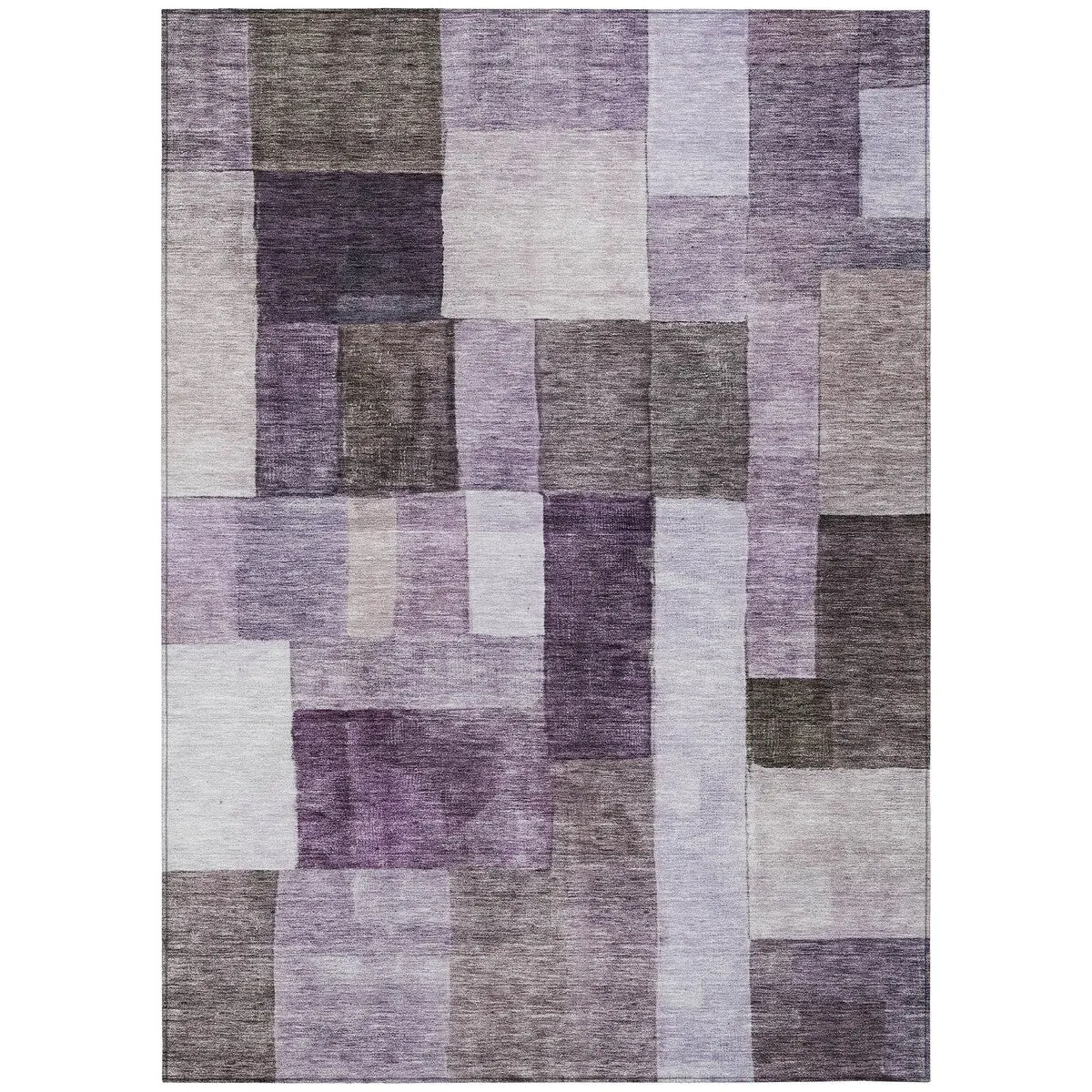 Machine Washable Indoor/ Outdoor Contemporary Geo Chantille Rug