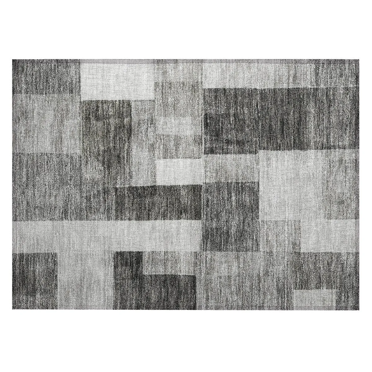Machine Washable Indoor/ Outdoor Contemporary Geo Chantille Rug