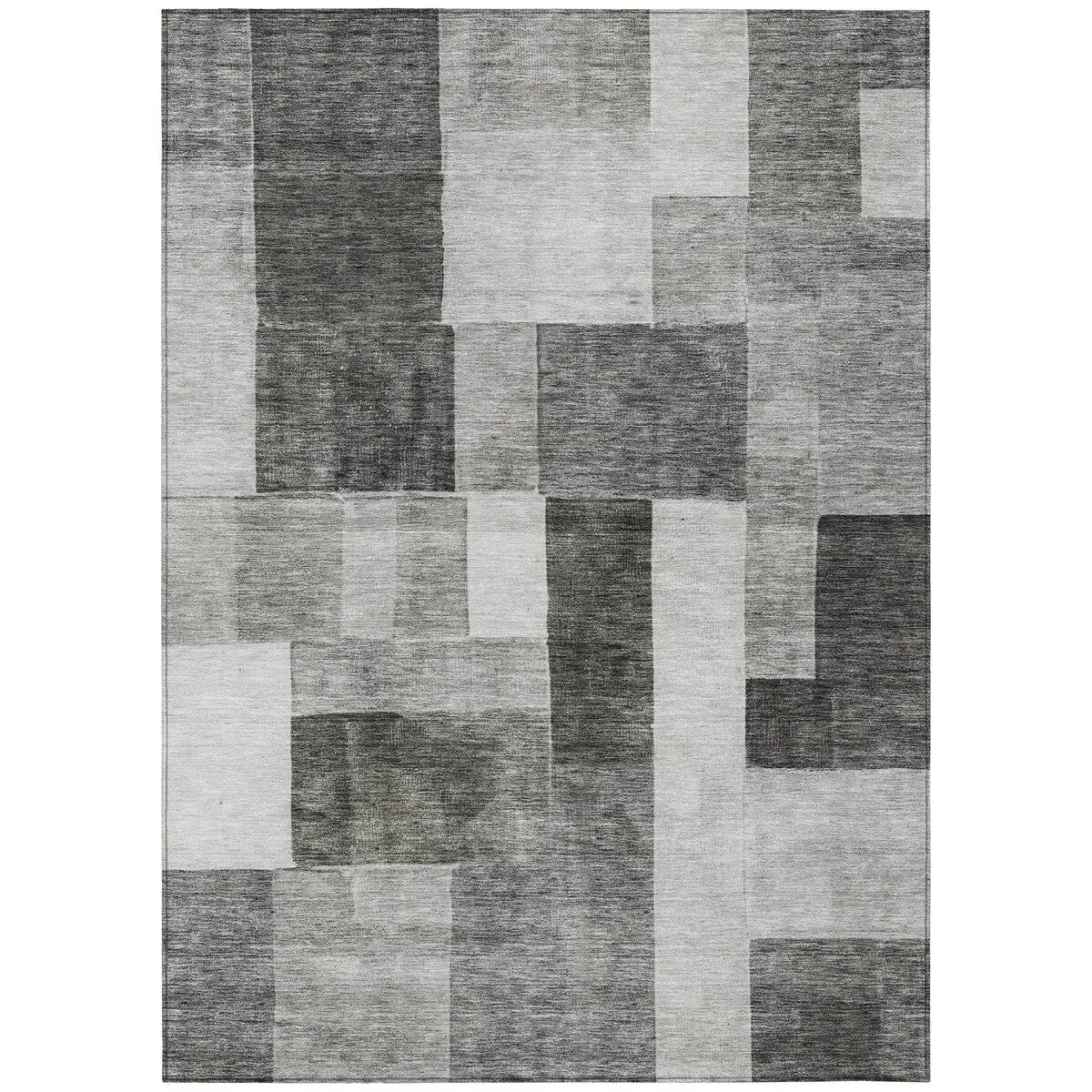 Machine Washable Indoor/ Outdoor Contemporary Geo Chantille Rug