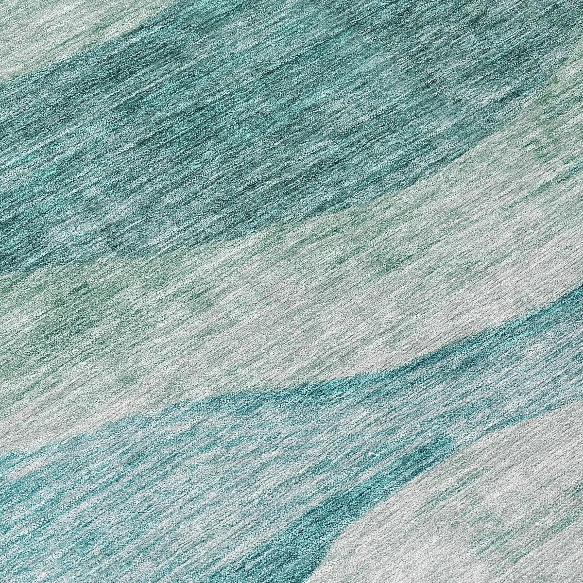 Machine Washable Indoor/ Outdoor Contemporary Waves Chantille Rug