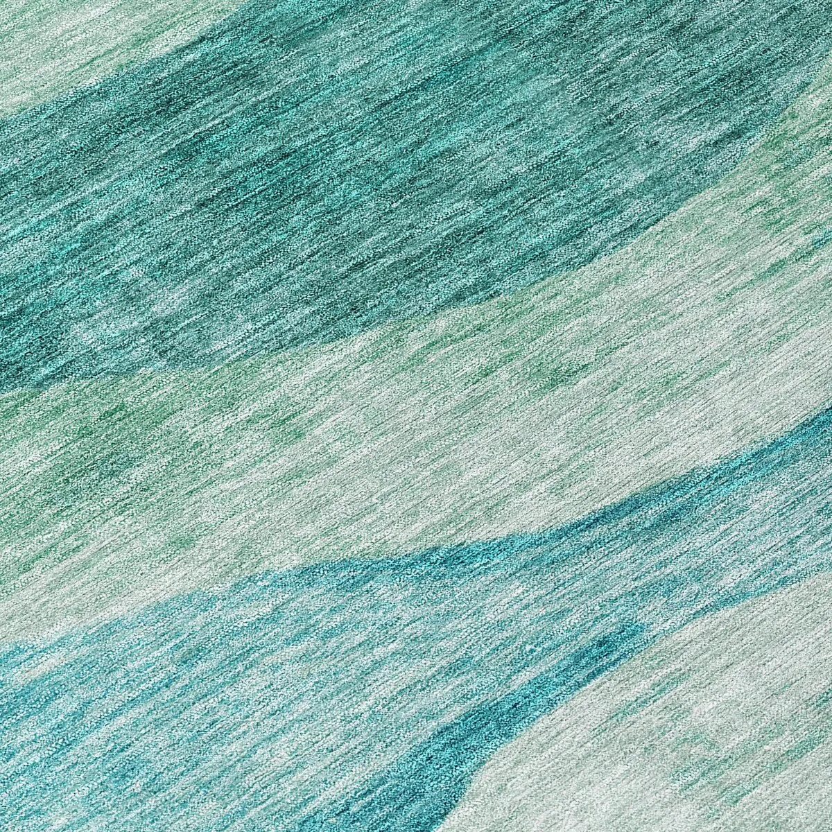 Machine Washable Indoor/ Outdoor Contemporary Waves Chantille Rug