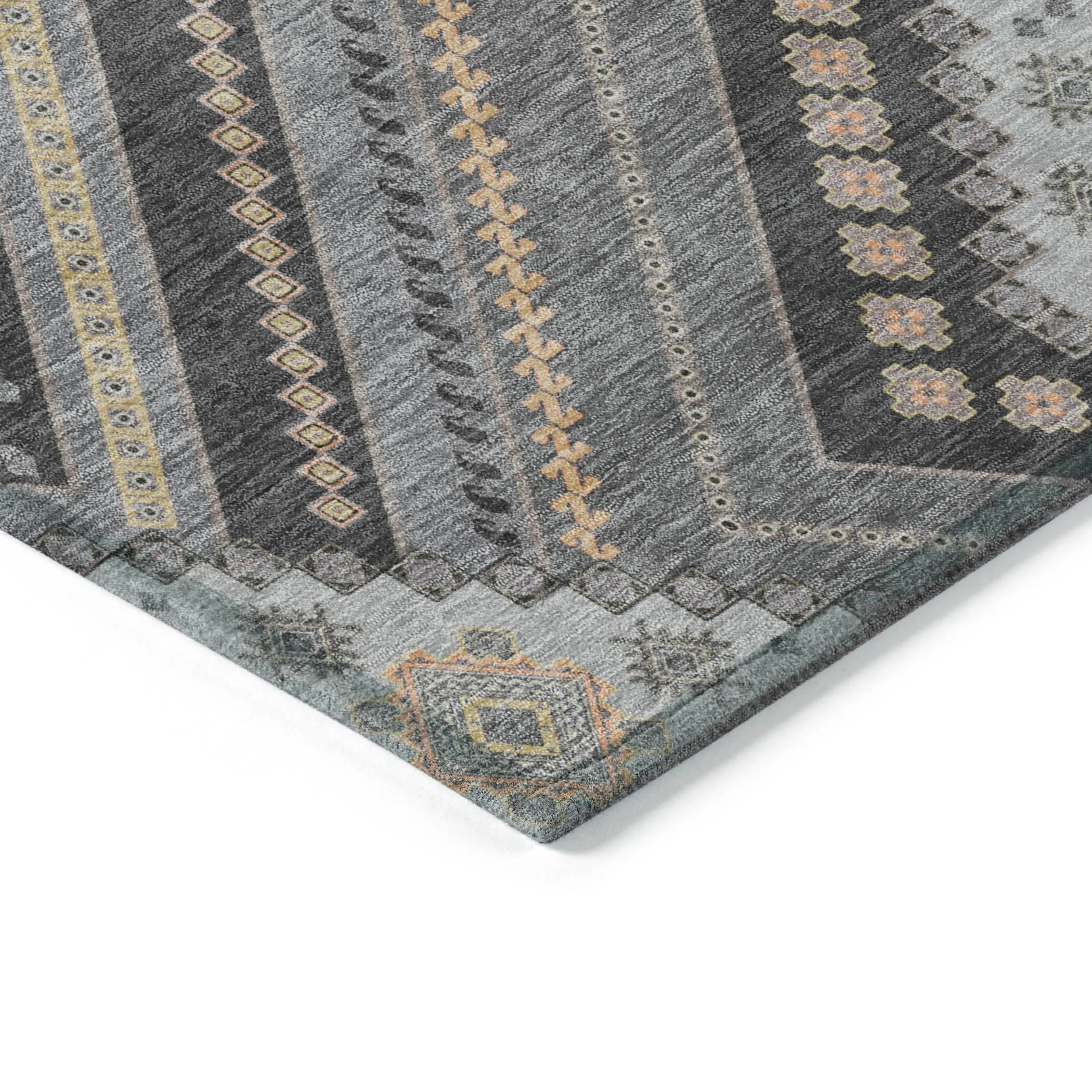Machine Washable Indoor/ Outdoor Global Boho Chantille Rug