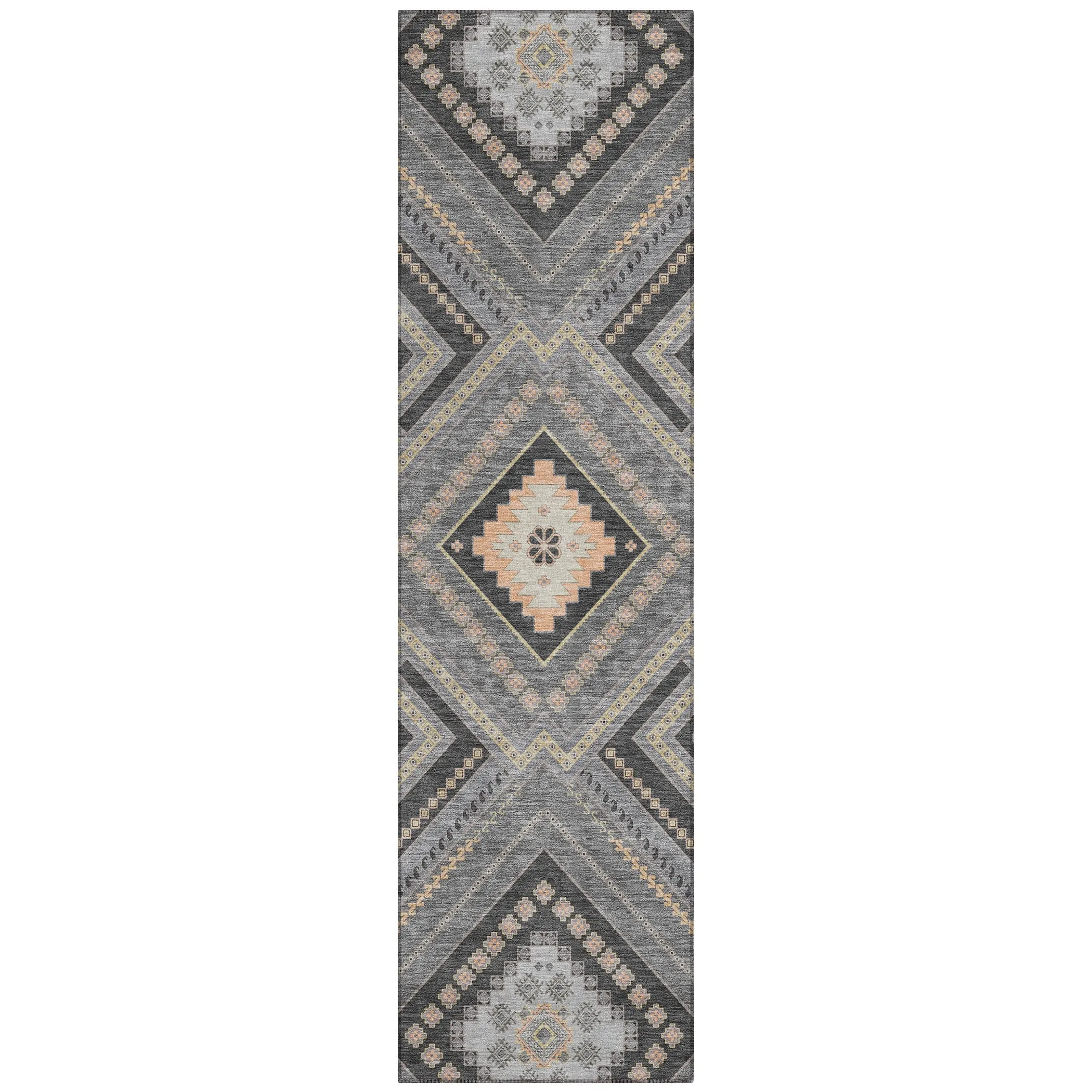 Machine Washable Indoor/ Outdoor Global Boho Chantille Rug