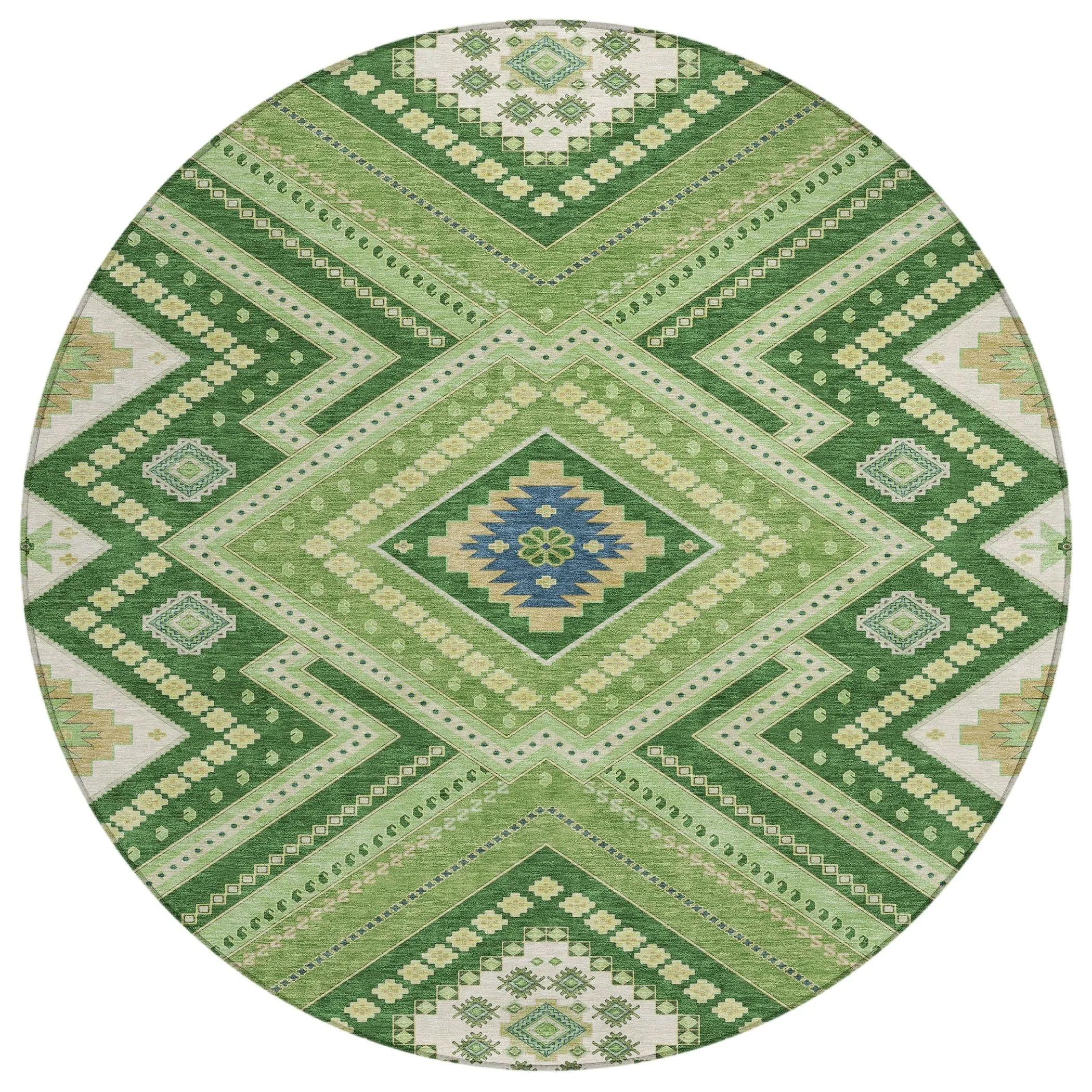 Machine Washable Indoor/ Outdoor Global Boho Chantille Rug
