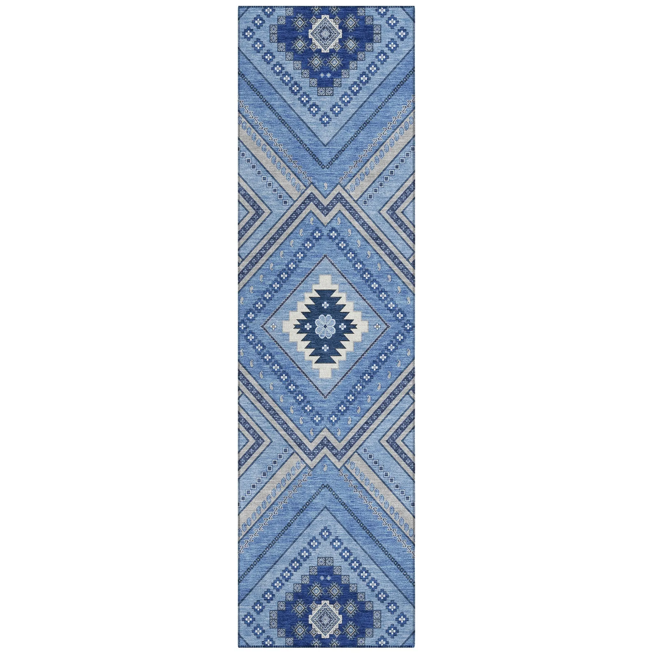 Machine Washable Indoor/ Outdoor Global Boho Chantille Rug