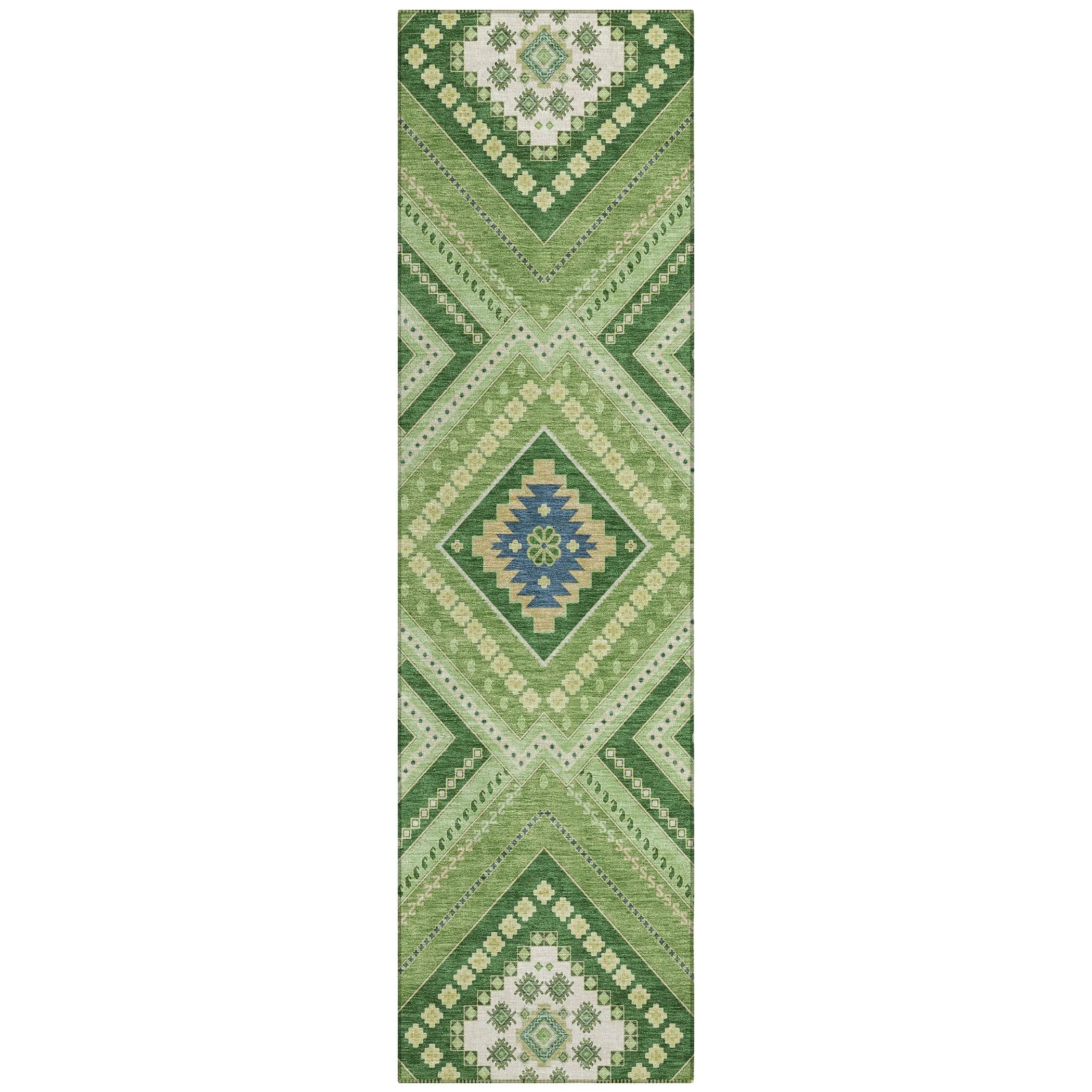 Machine Washable Indoor/ Outdoor Global Boho Chantille Rug