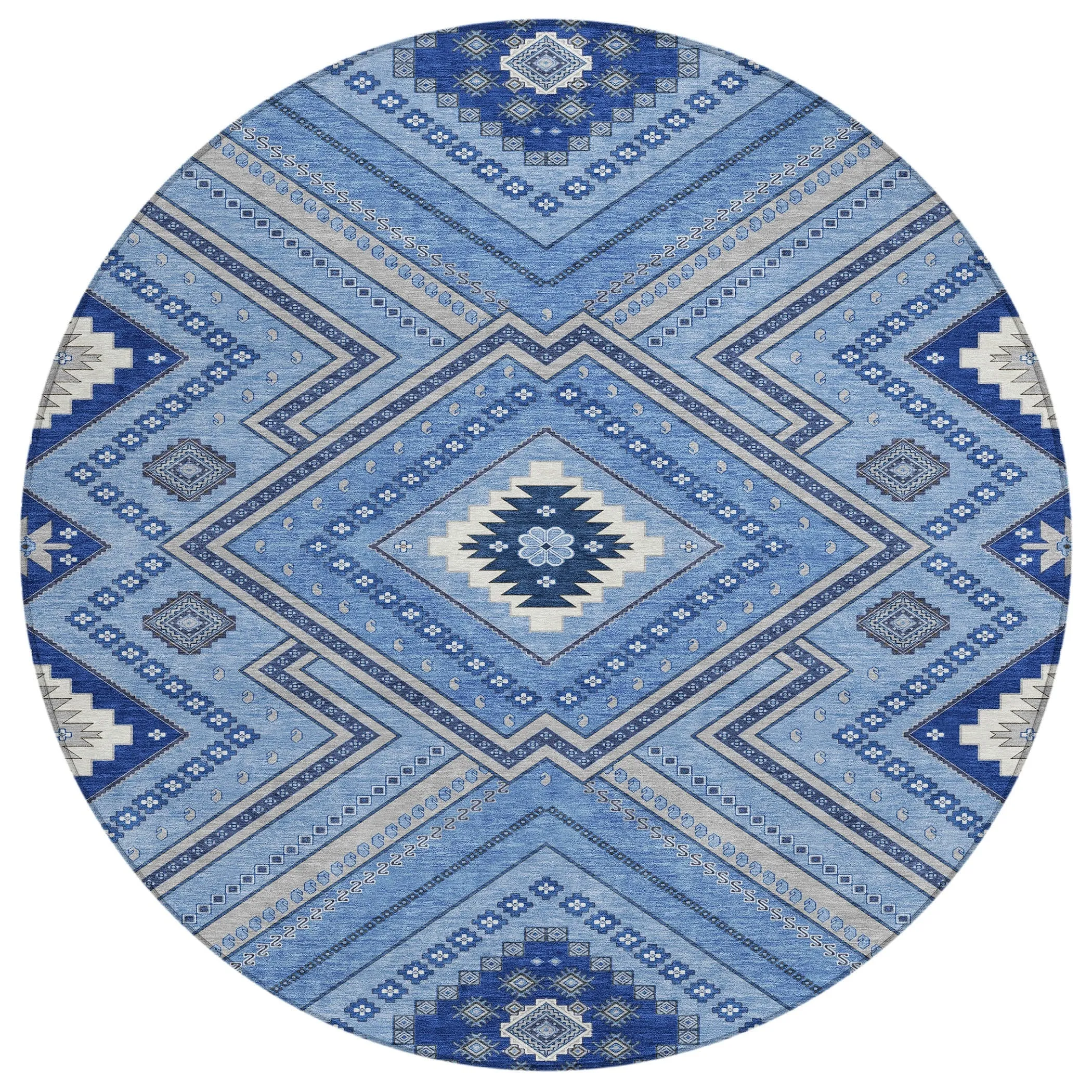 Machine Washable Indoor/ Outdoor Global Boho Chantille Rug