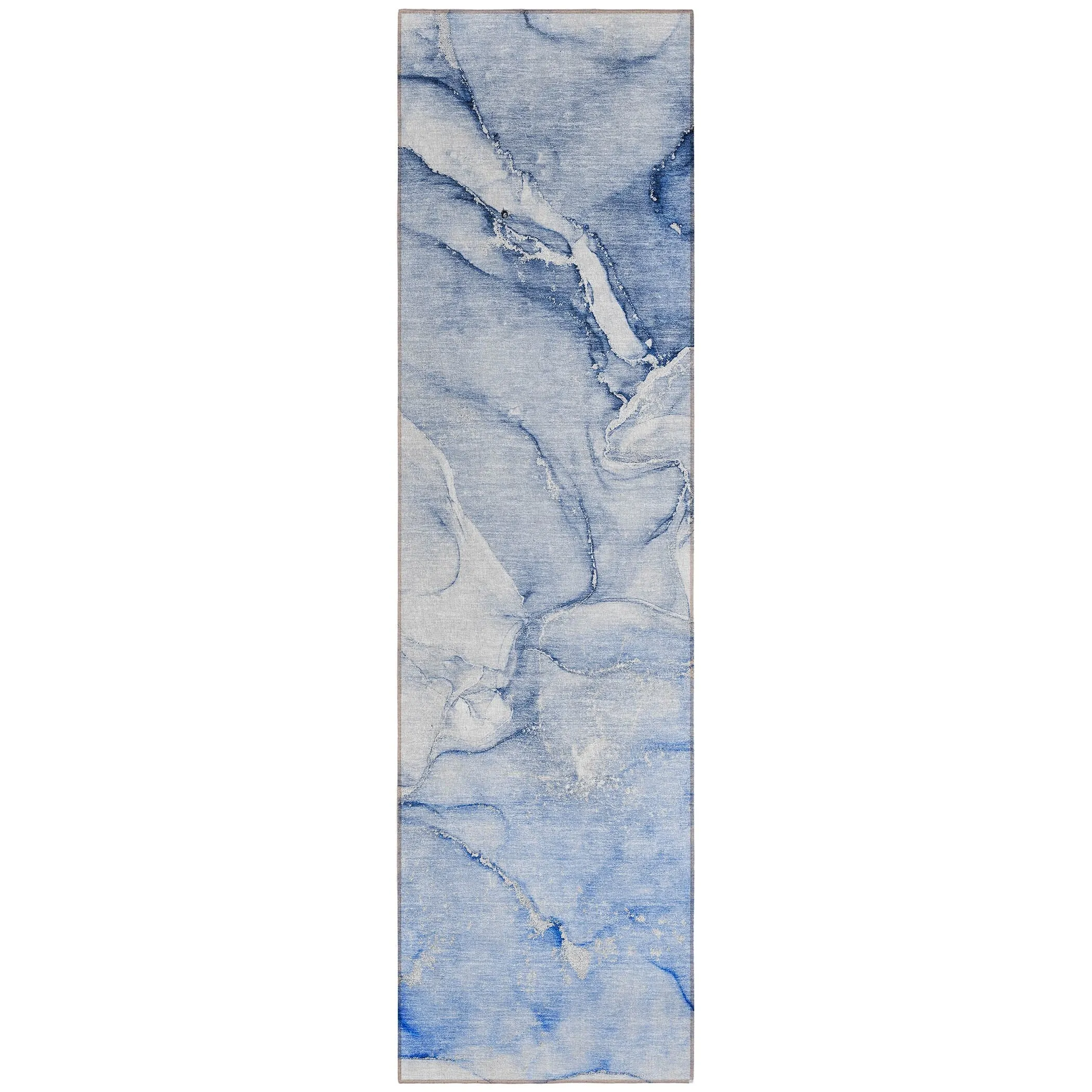 Machine Washable Indoor/ Outdoor Marble Chantille Rug