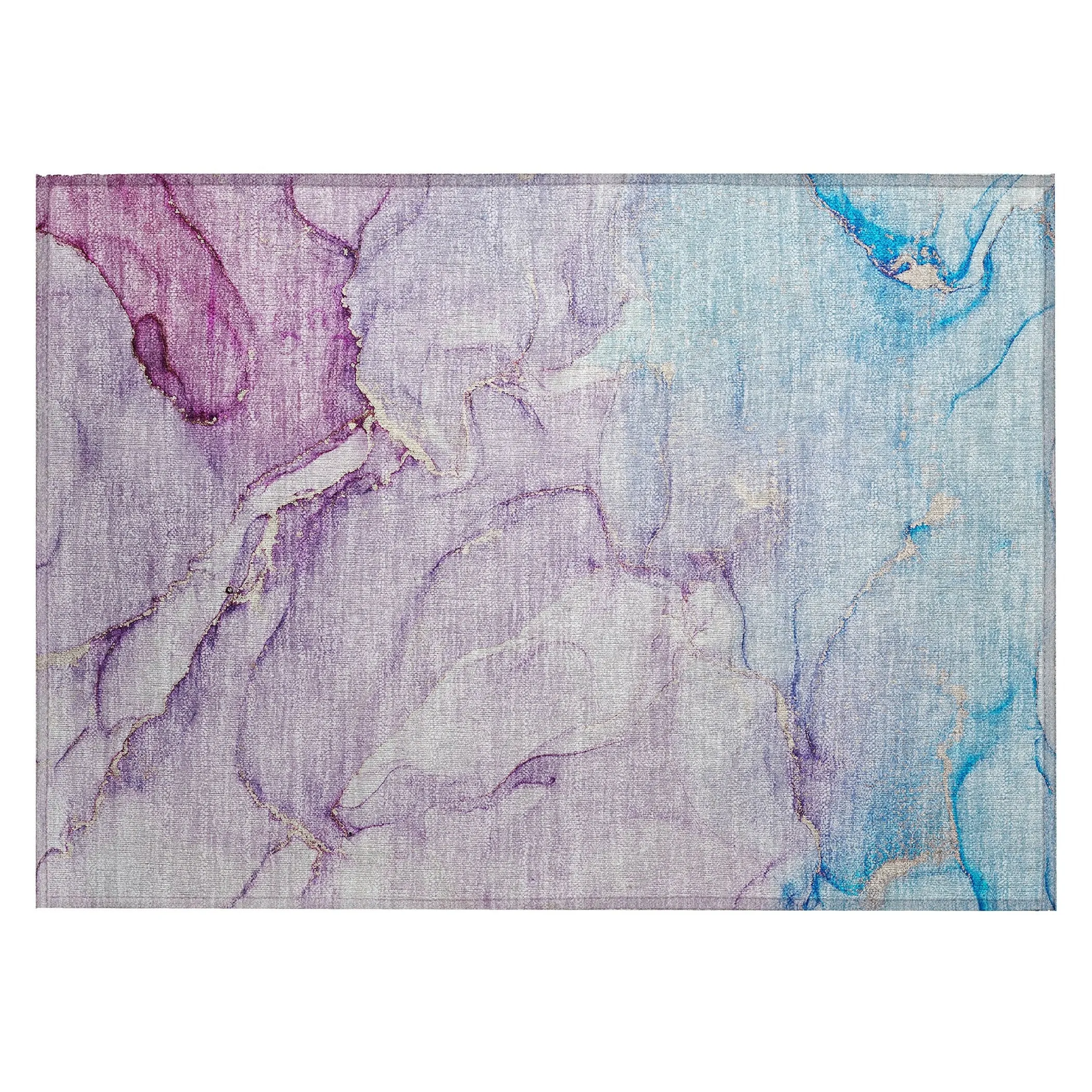 Machine Washable Indoor/ Outdoor Marble Chantille Rug