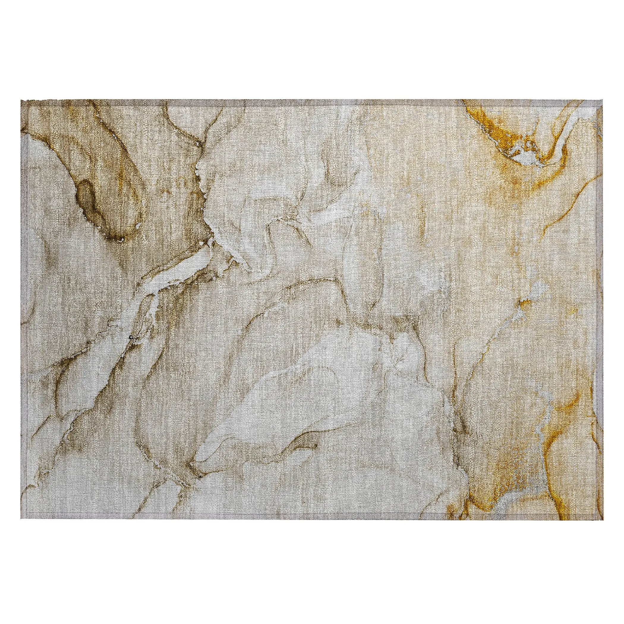 Machine Washable Indoor/ Outdoor Marble Chantille Rug